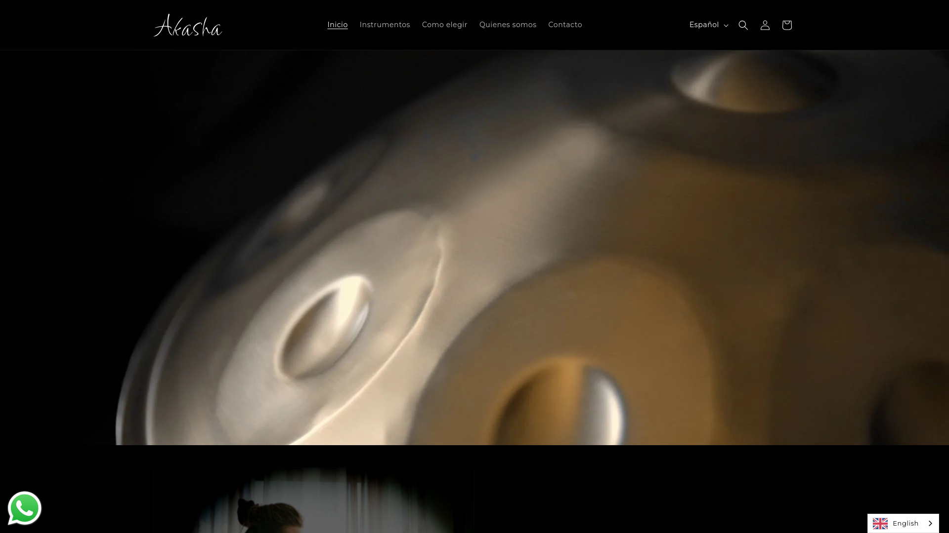 website screenshot of https://akashadrums.fr/