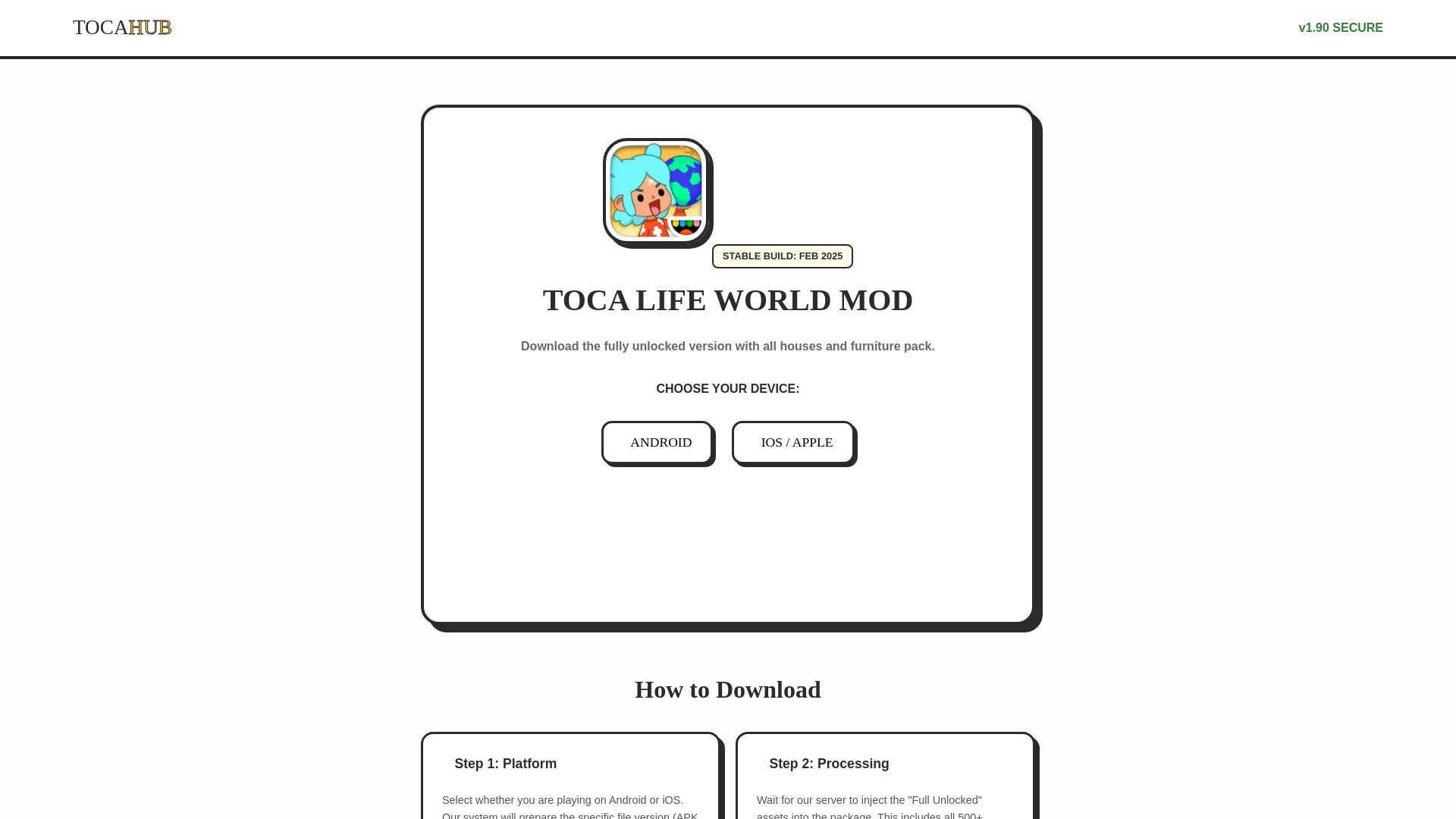 website screenshot of https://tocabocasecret.pages.dev/