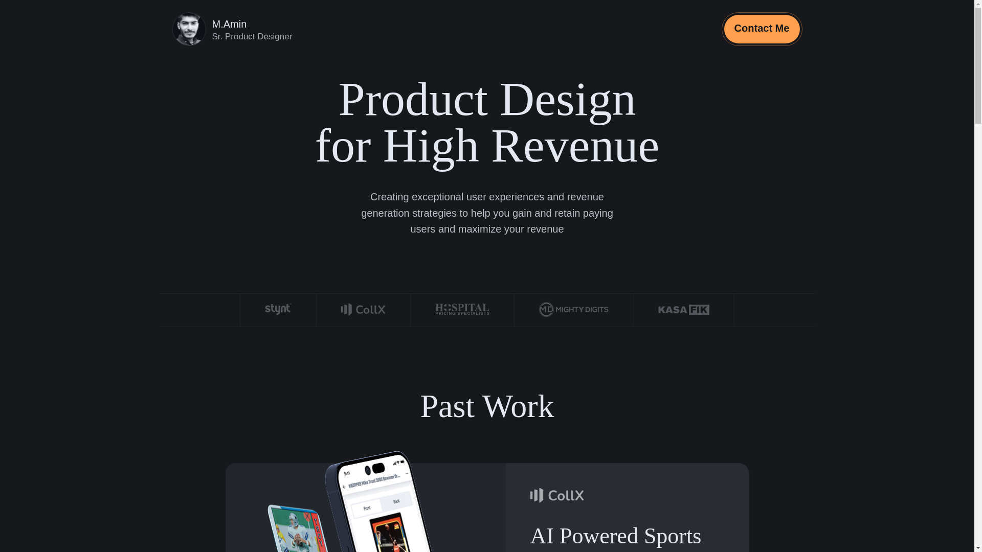 website screenshot of https://amins.website/