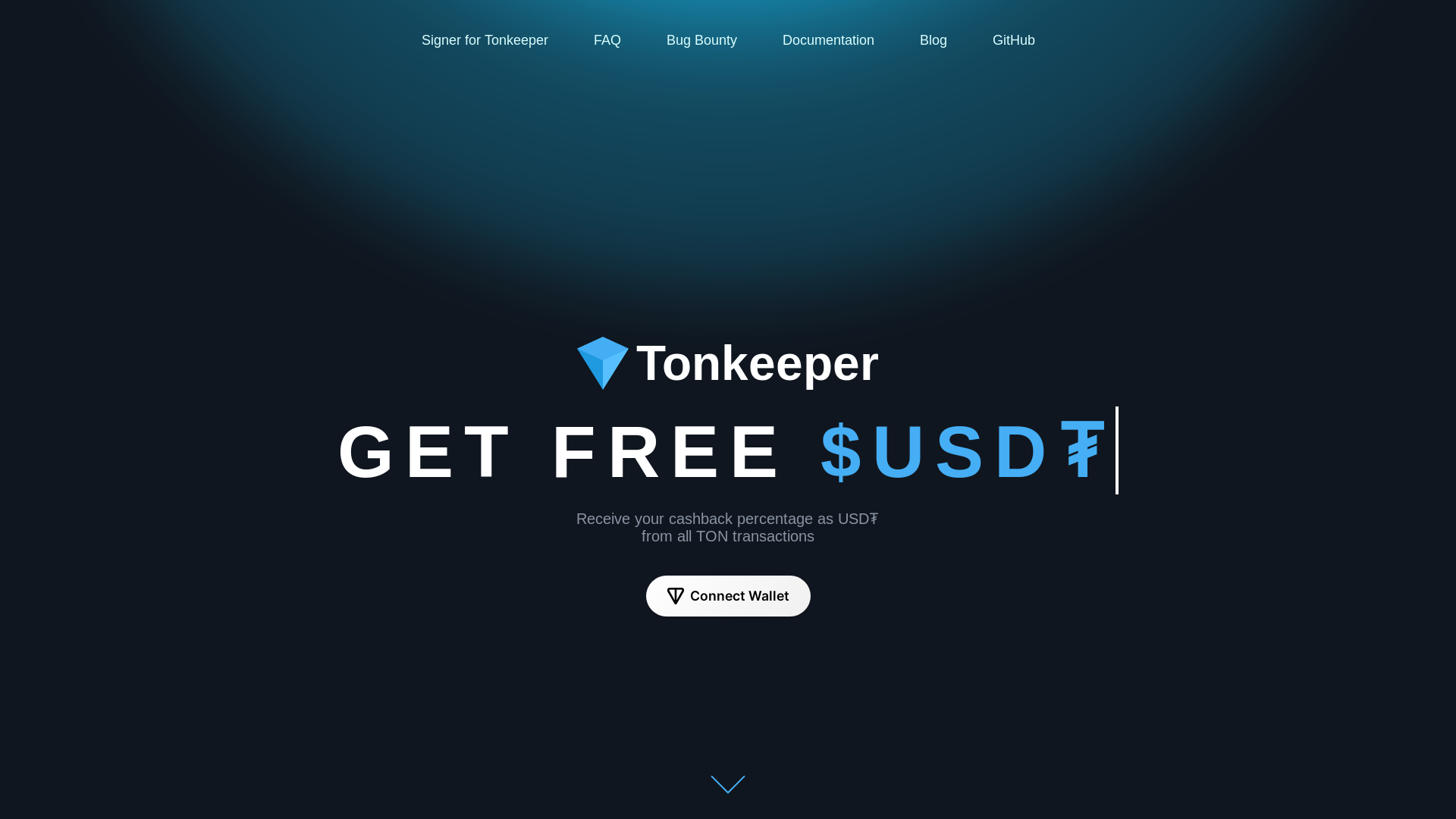 website screenshot of https://tonsave.space/