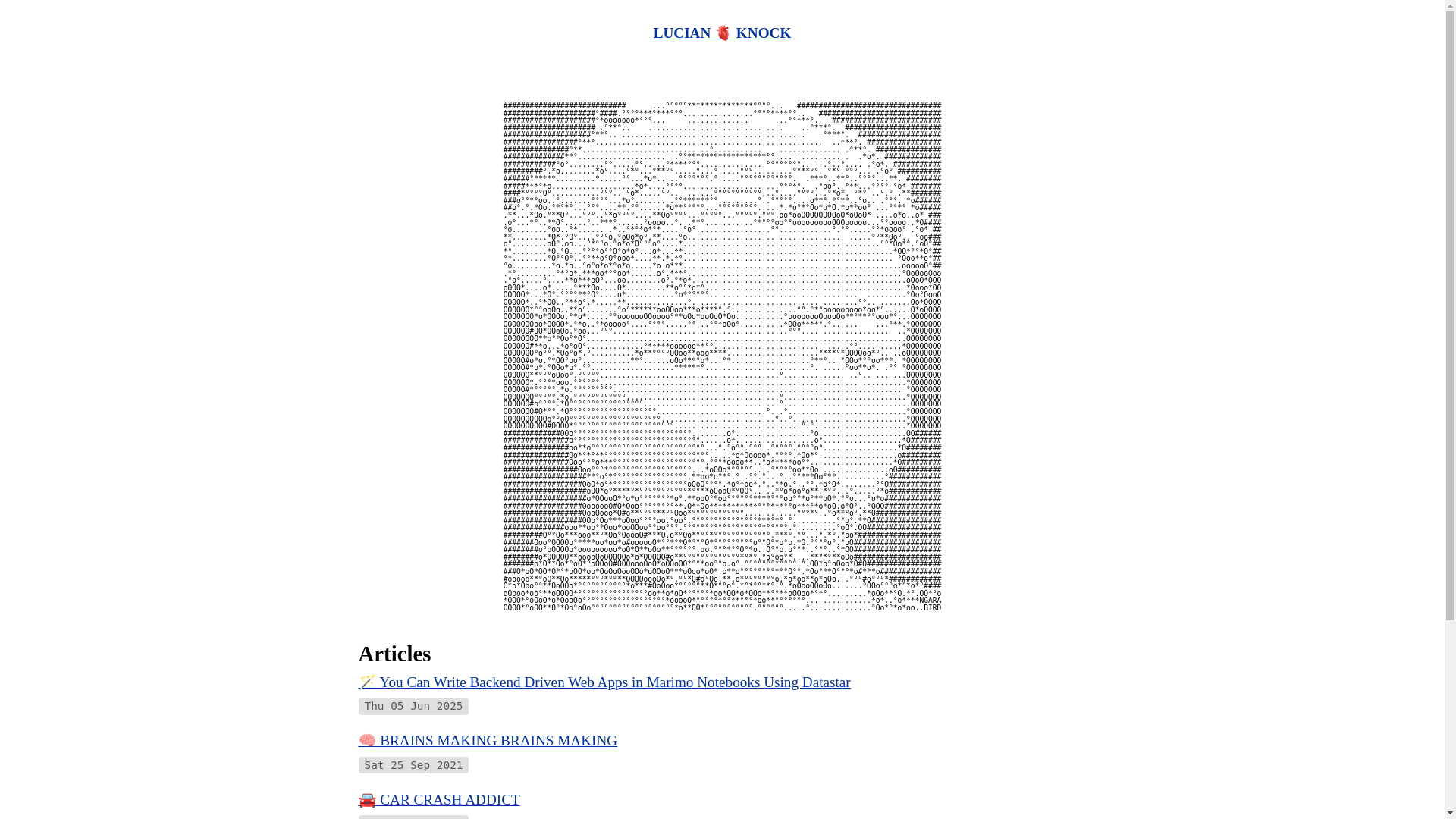 website screenshot of https://lucianknock.pages.dev/