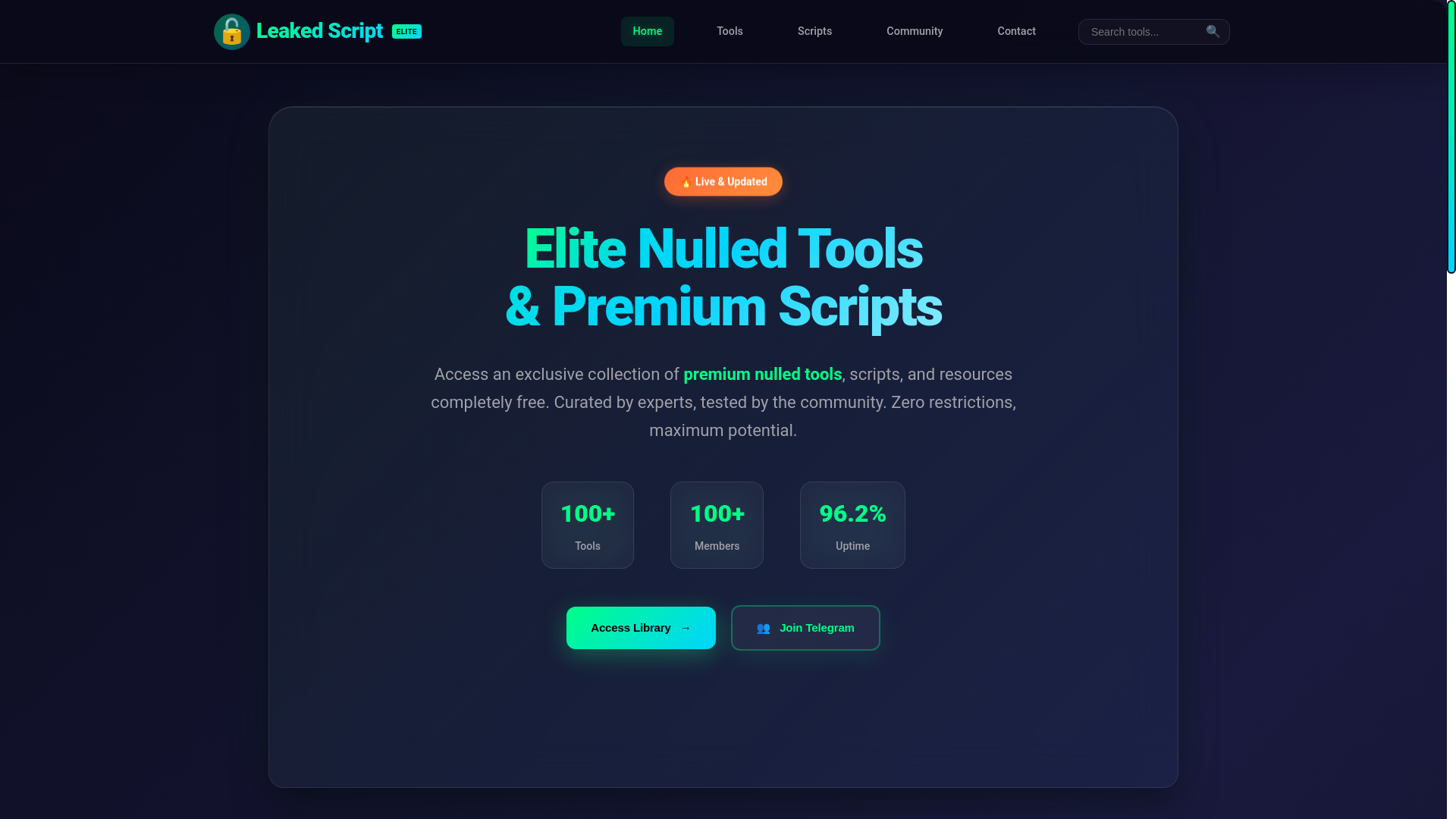 website screenshot of https://leakedscript.pages.dev/