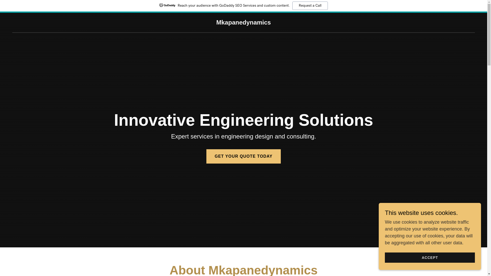 website screenshot of https://mkapanedynamics.co.za/