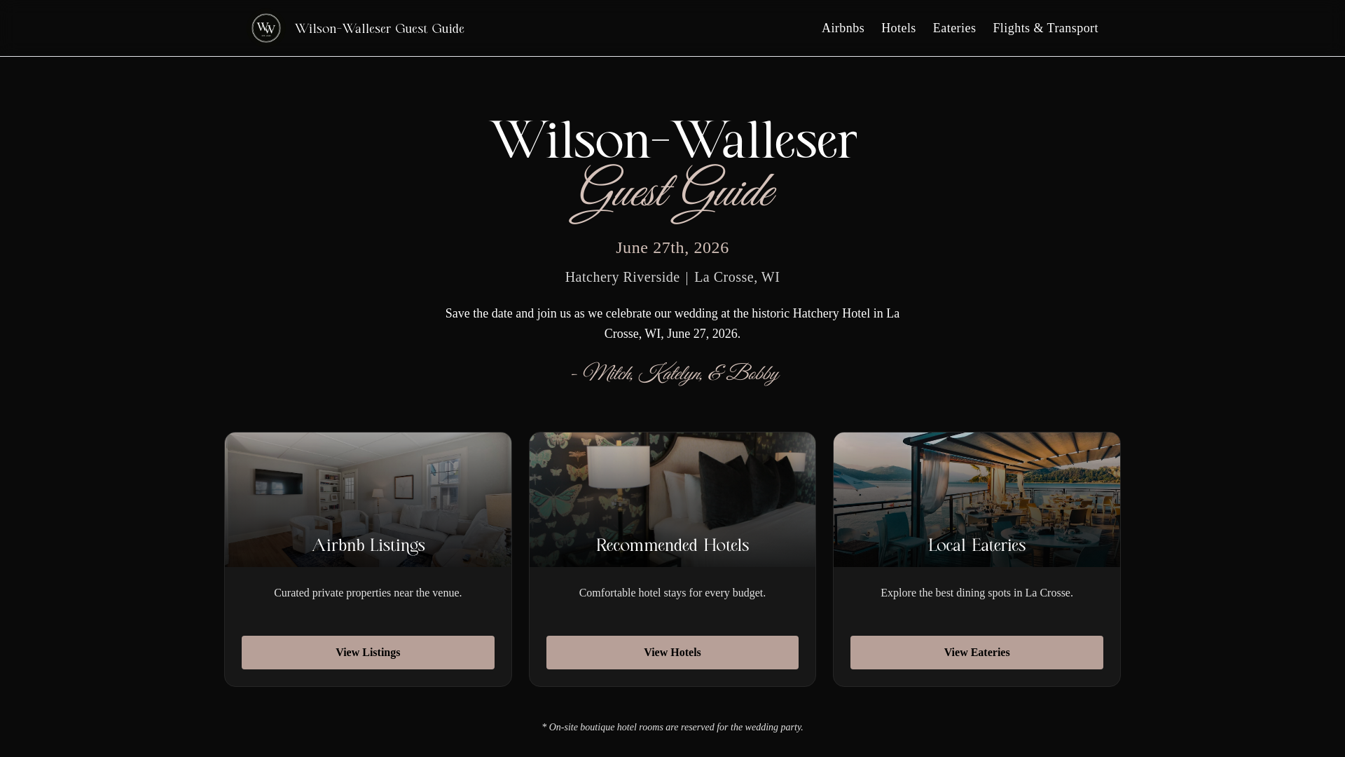 website screenshot of https://wilson-walleser.com