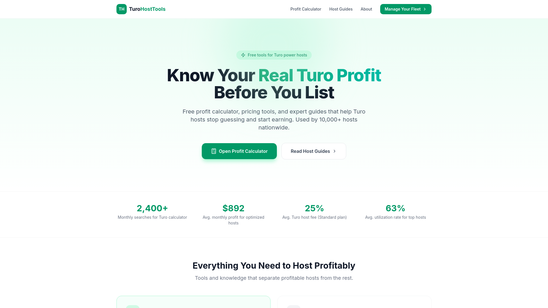 website screenshot of https://turohosttools.com