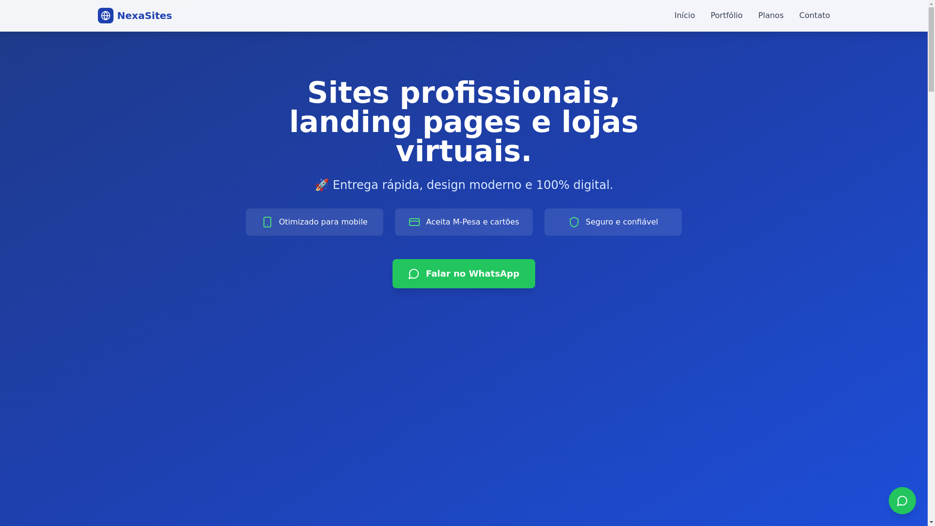 website screenshot of https://nexasites.info/