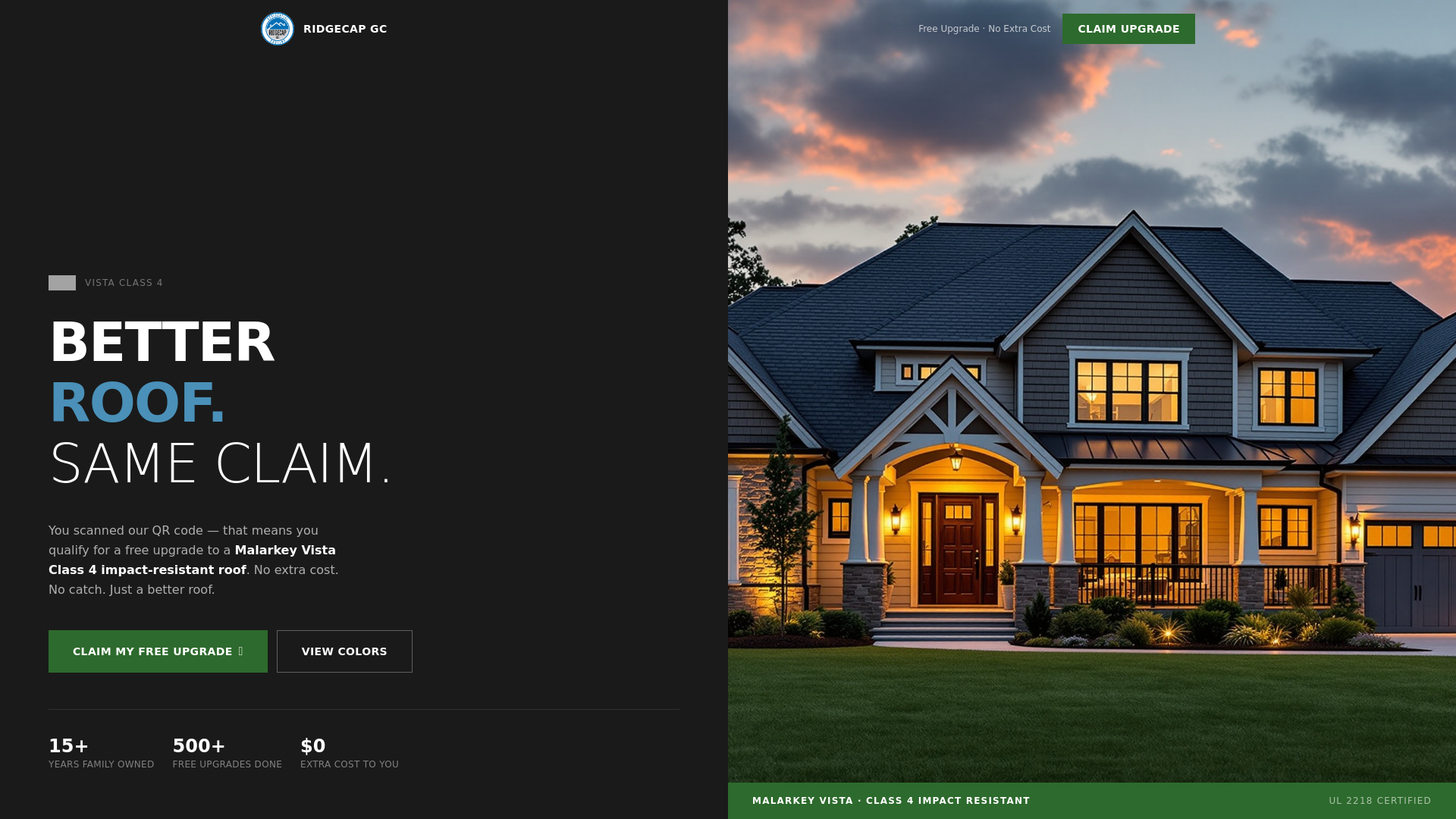 website screenshot of https://ridgecapclass4.com/