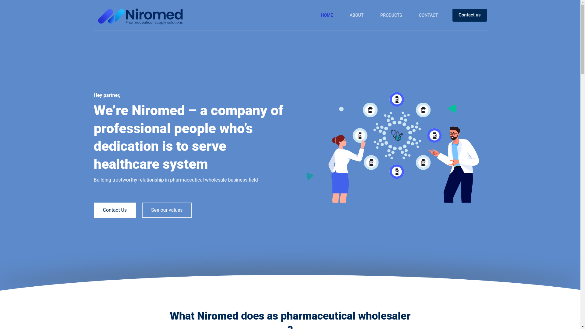 website screenshot of https://niromedteam.com/