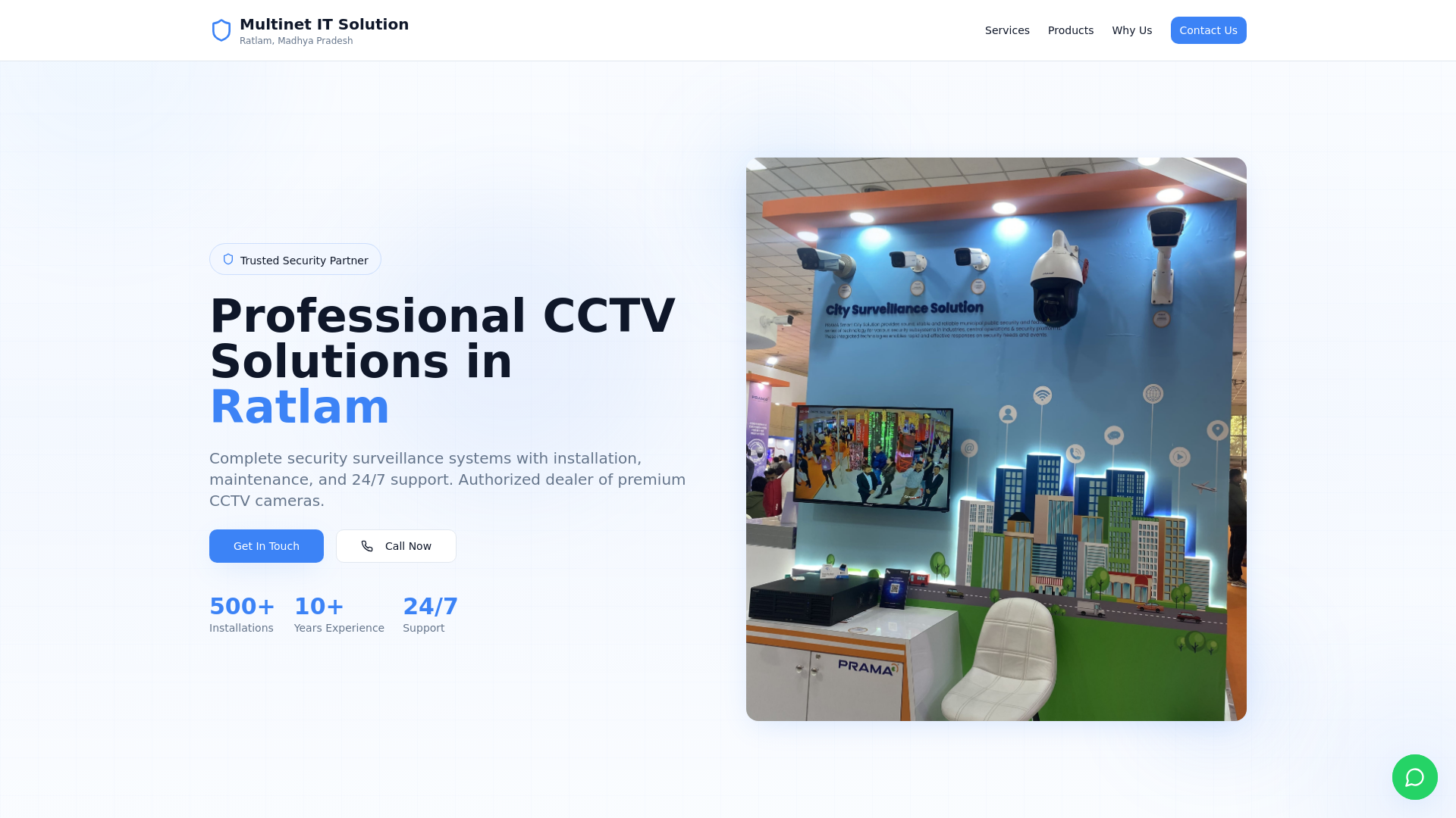 website screenshot of https://multinetitsolution.in