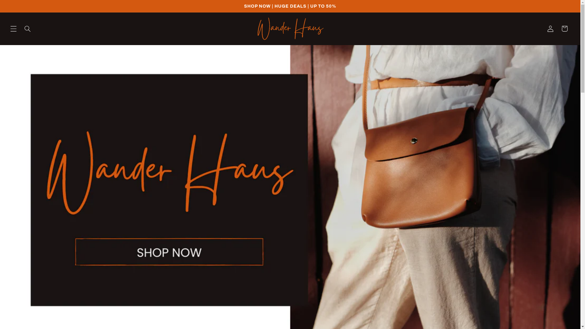 website screenshot of https://wanderhausco.co/