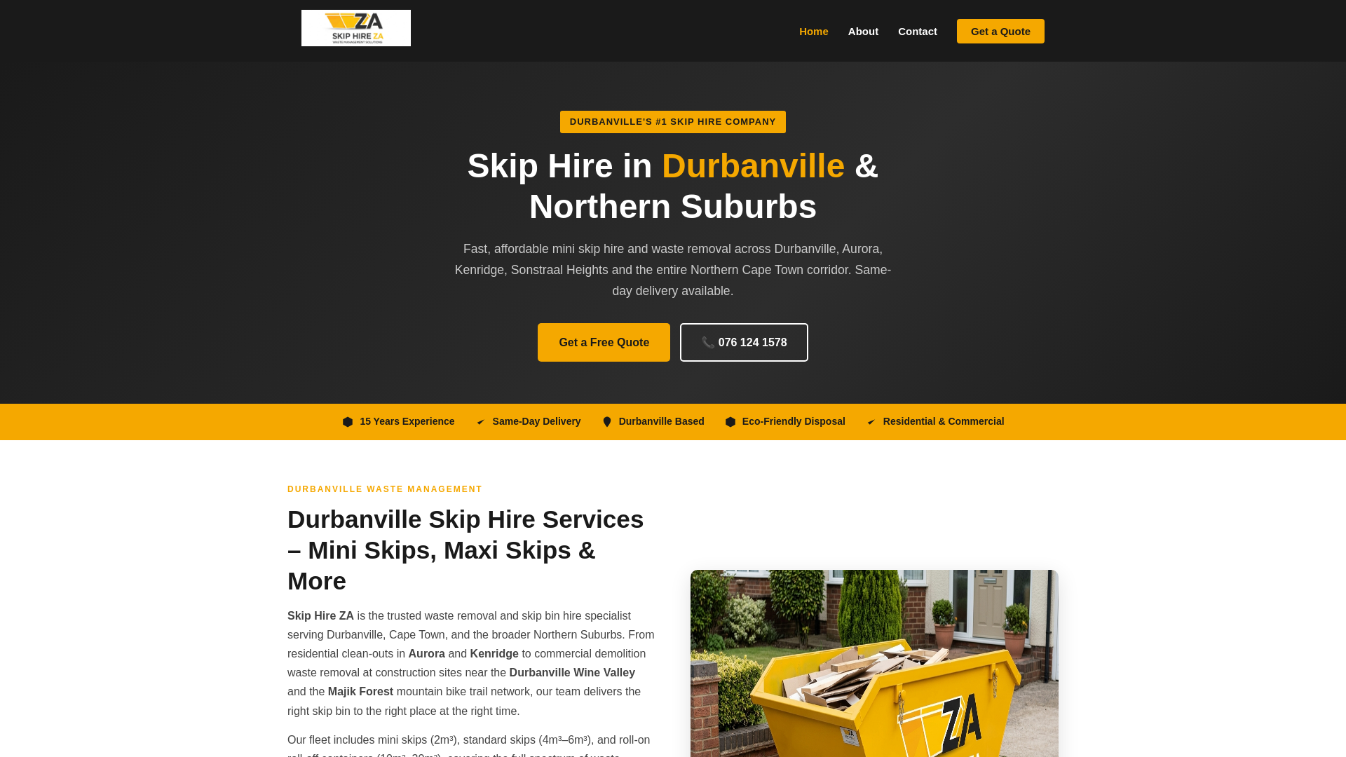 website screenshot of https://skiphire-durbanville.pages.dev/