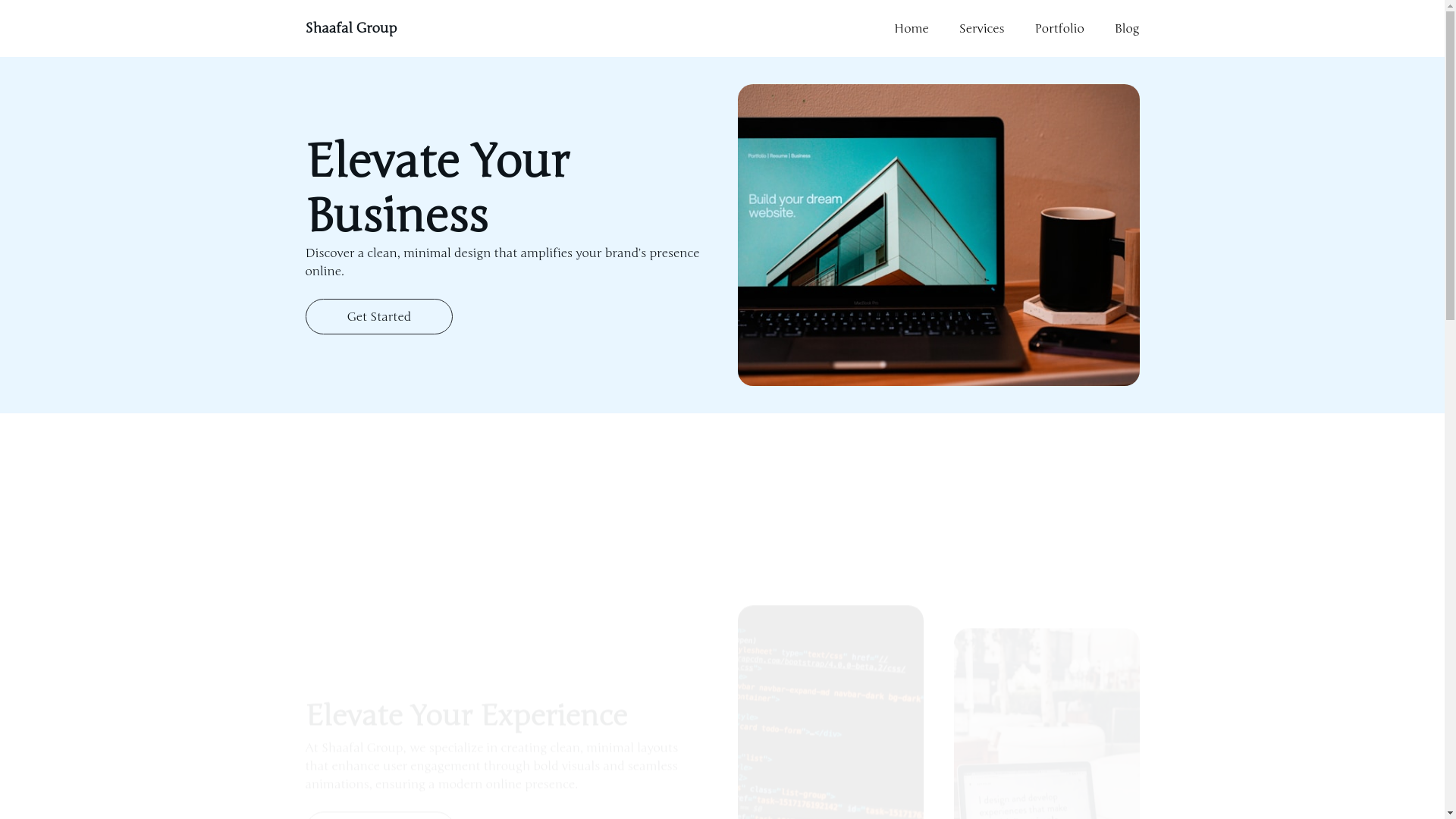 website screenshot of https://shaafalgroup.com/
