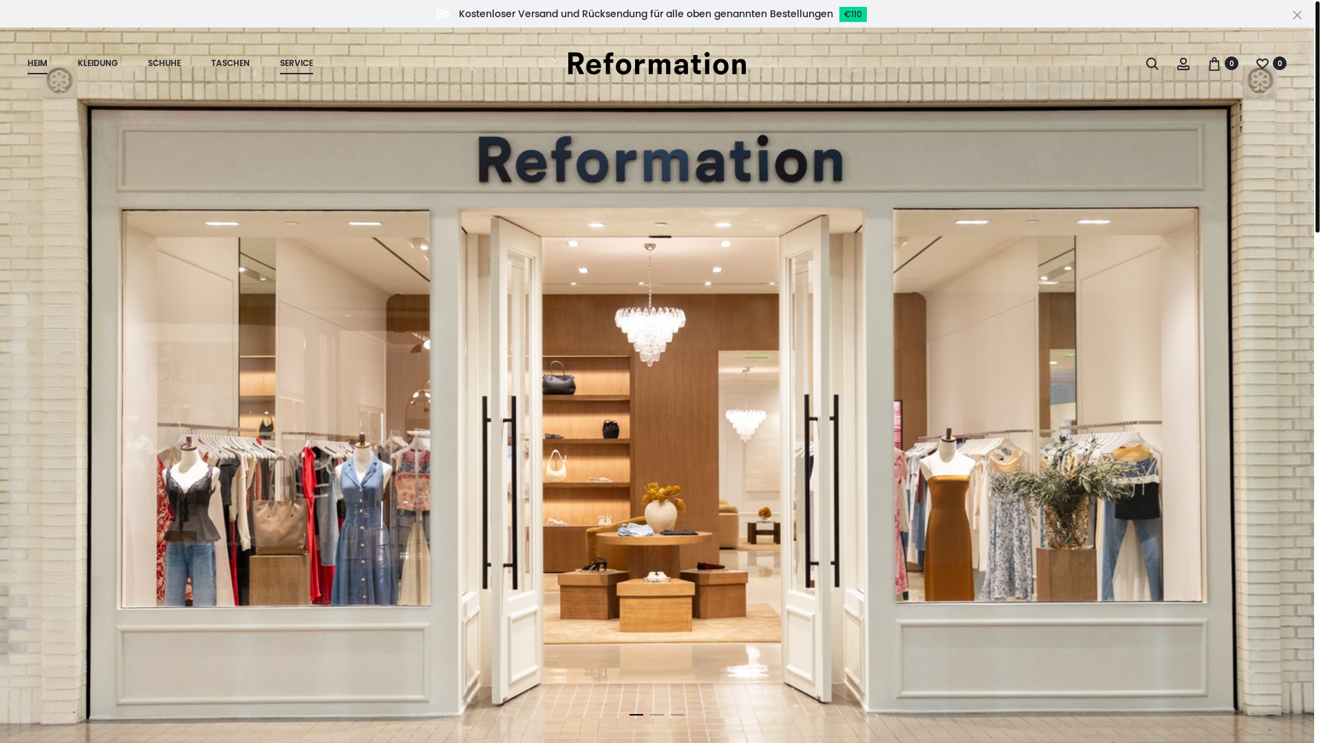 website screenshot of https://www.reformation.com.de/