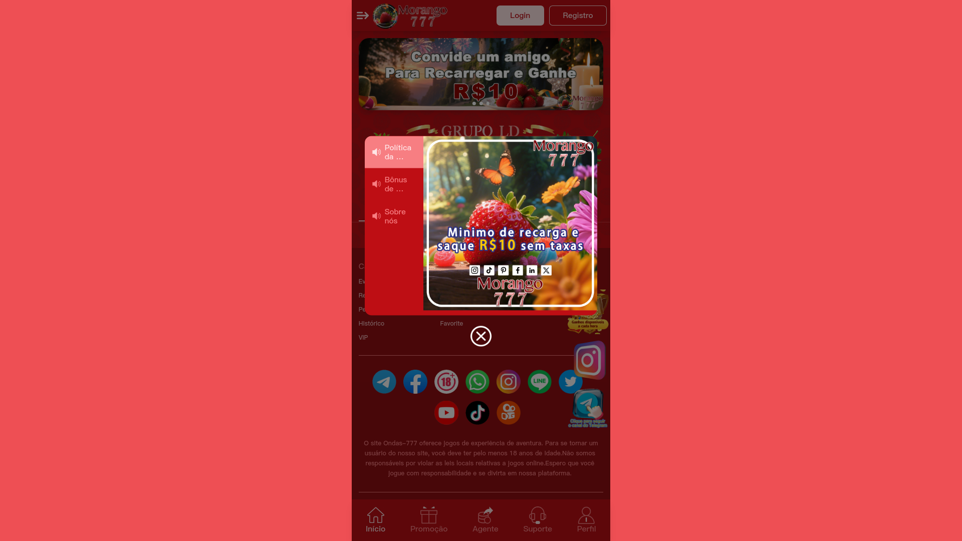 website screenshot of https://morango-777.pages.dev/