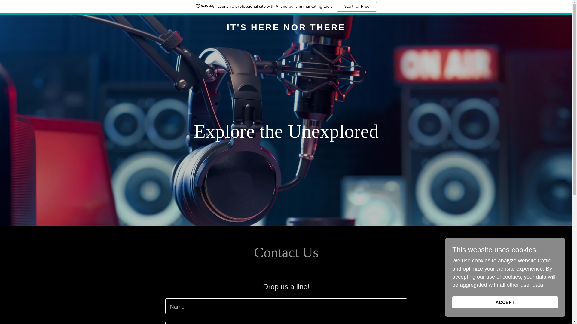 website screenshot of https://itsherenorthere.com/