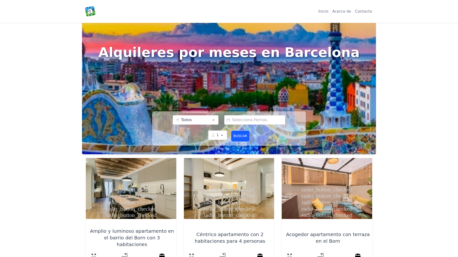 website screenshot of https://barcelonamediumstay.com/