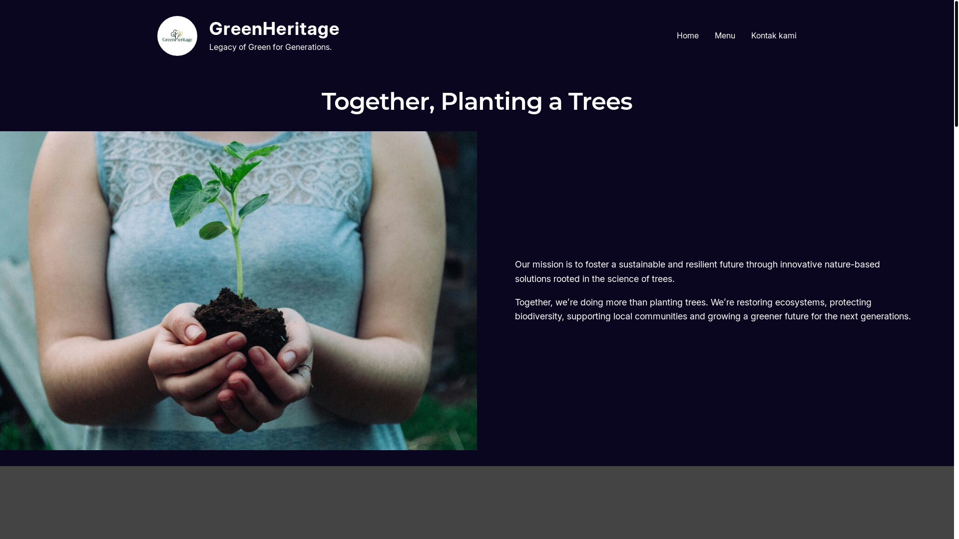 website screenshot of https://greenheritage.my.id/