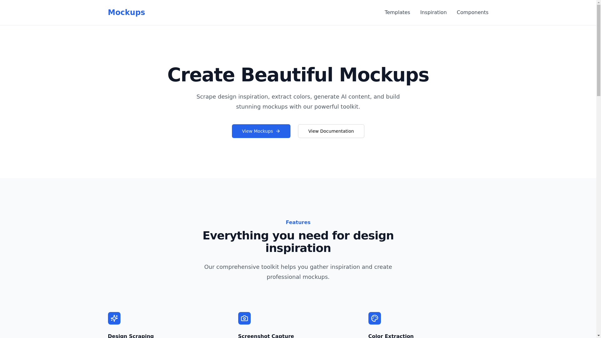 website screenshot of https://ds-mockups.pages.dev/