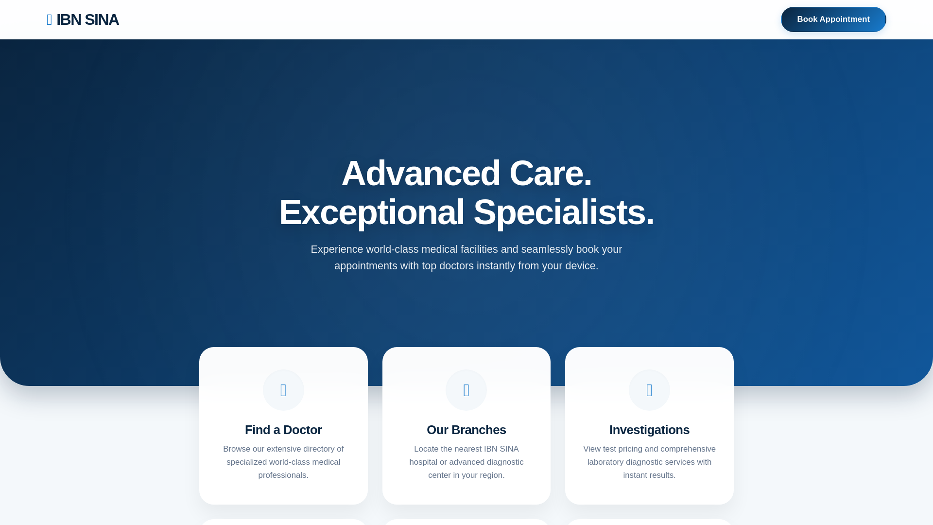 website screenshot of https://ibn-sina.pages.dev/
