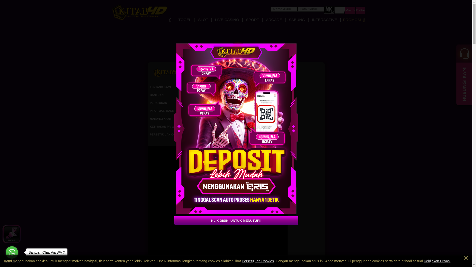 website screenshot of https://warnakitab4d.land/