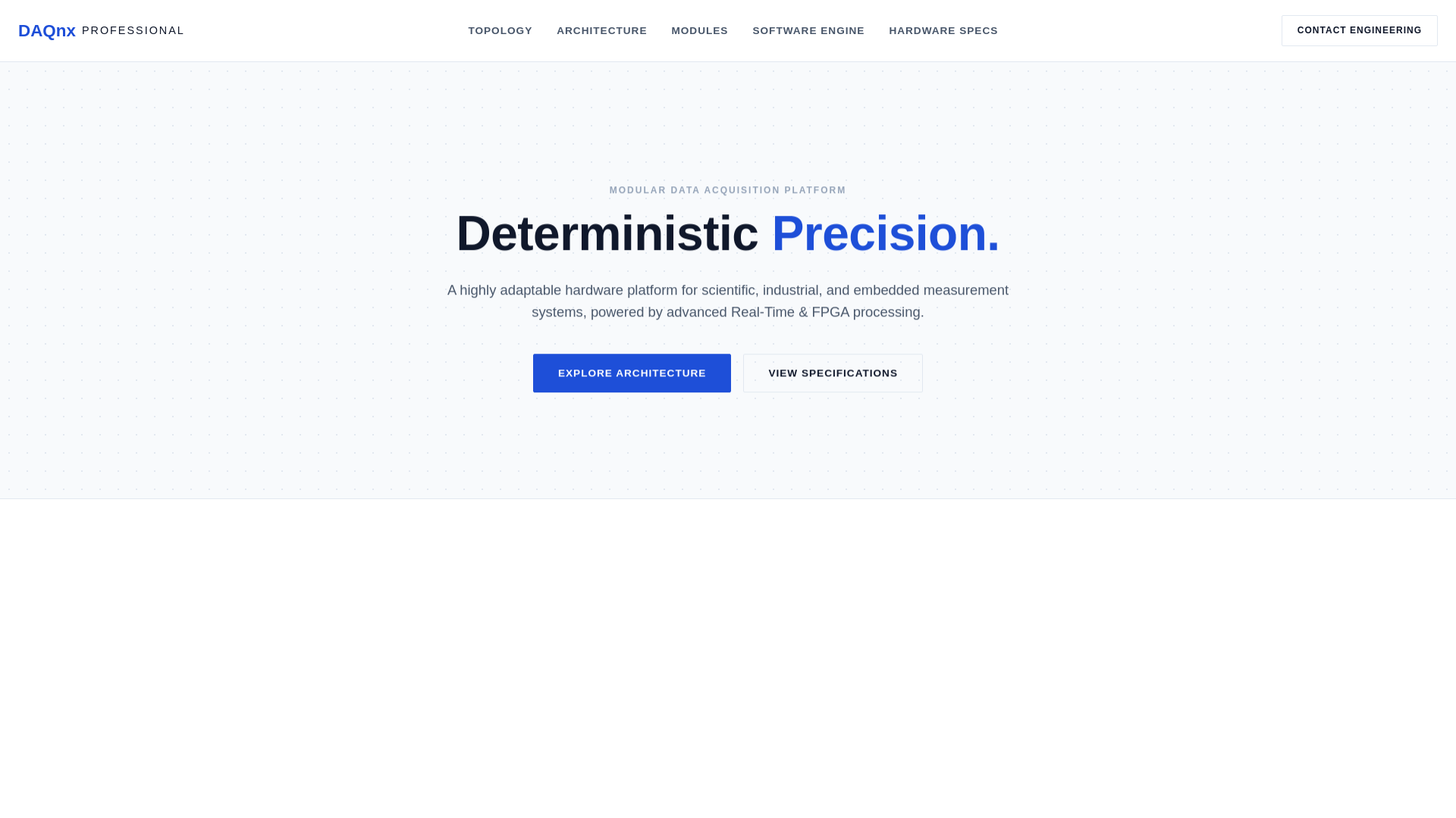 website screenshot of https://daqnx.com/