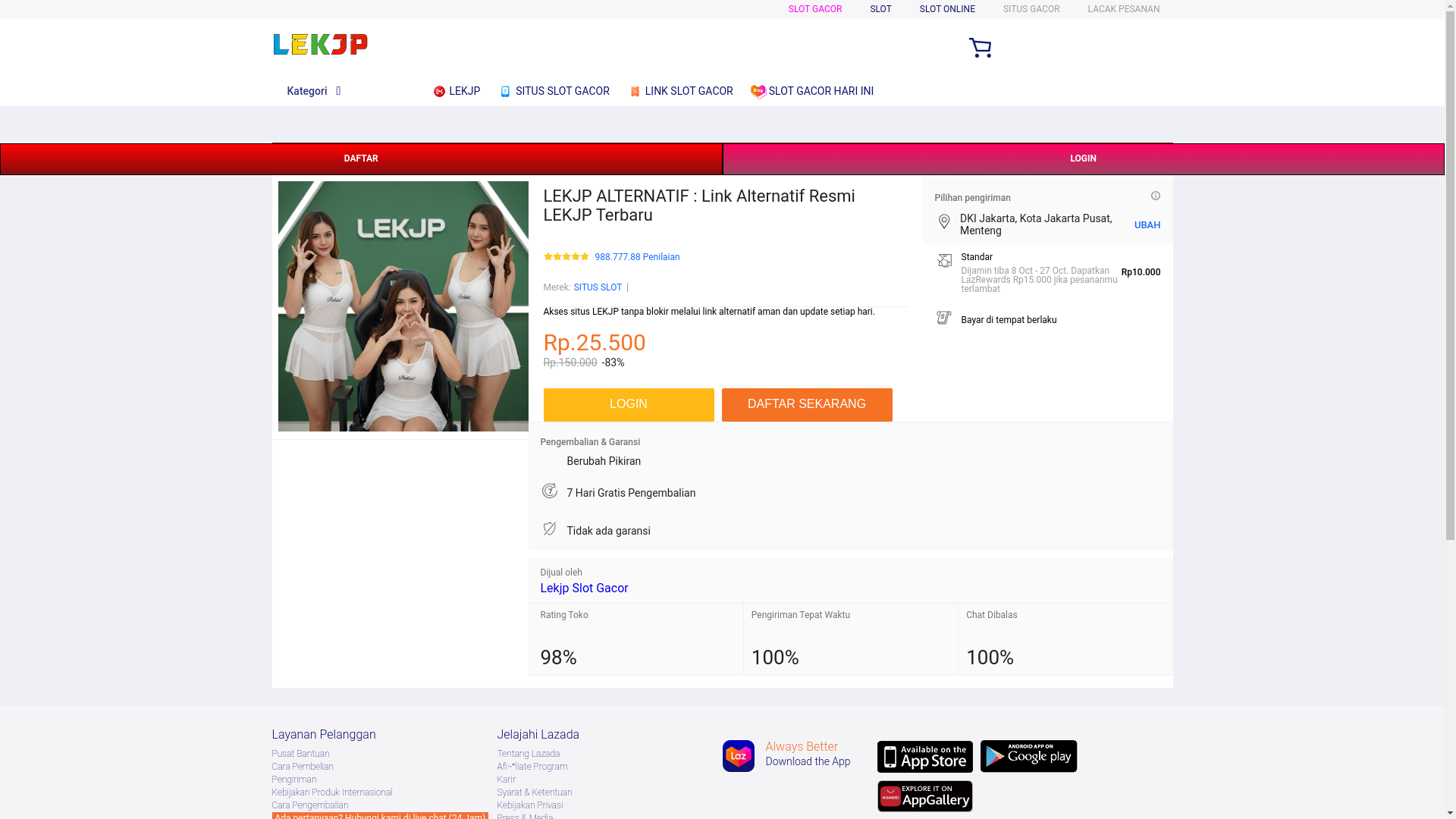 website screenshot of https://lekjp-alternatif.pages.dev/