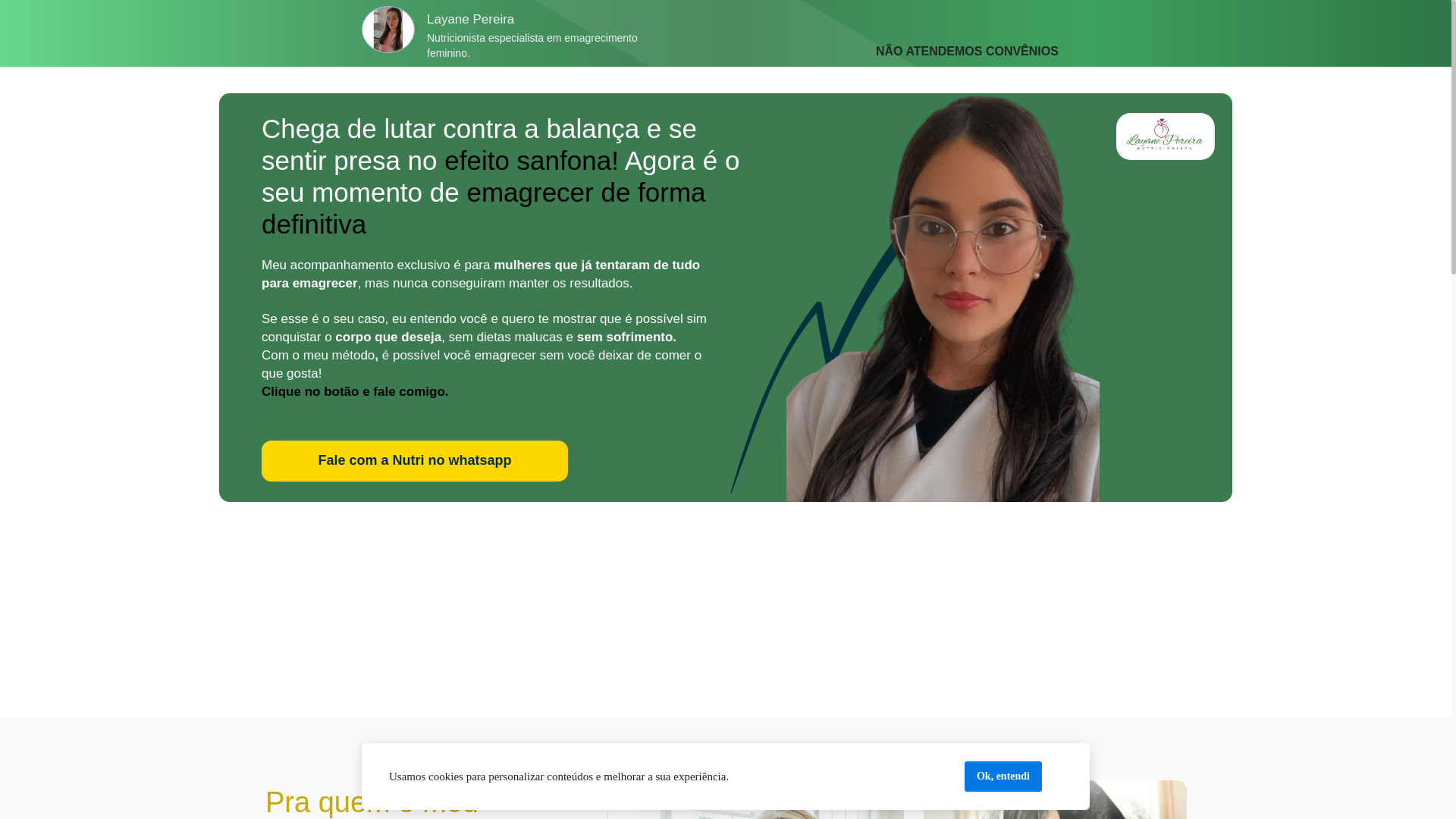 website screenshot of https://nutrilayane.com.br/