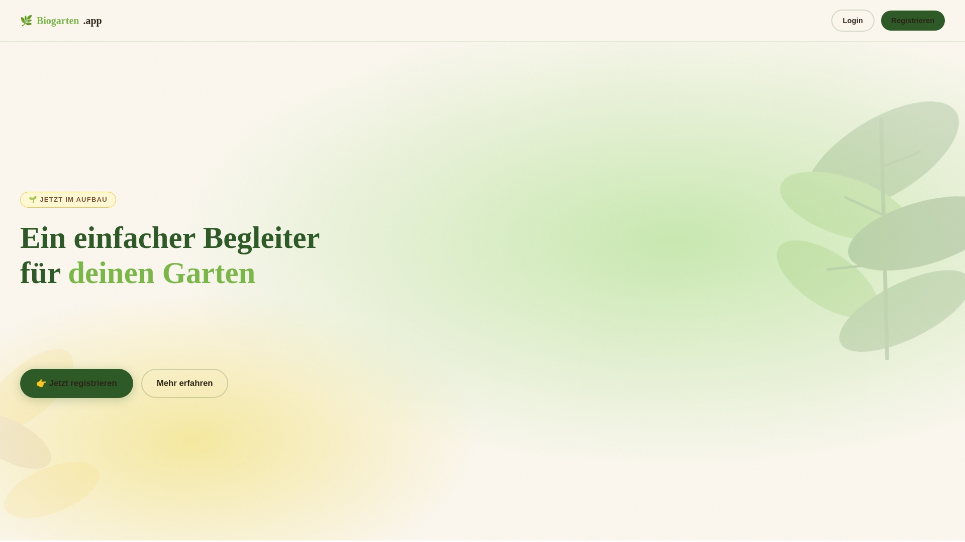 website screenshot of https://biogartenapp.de/