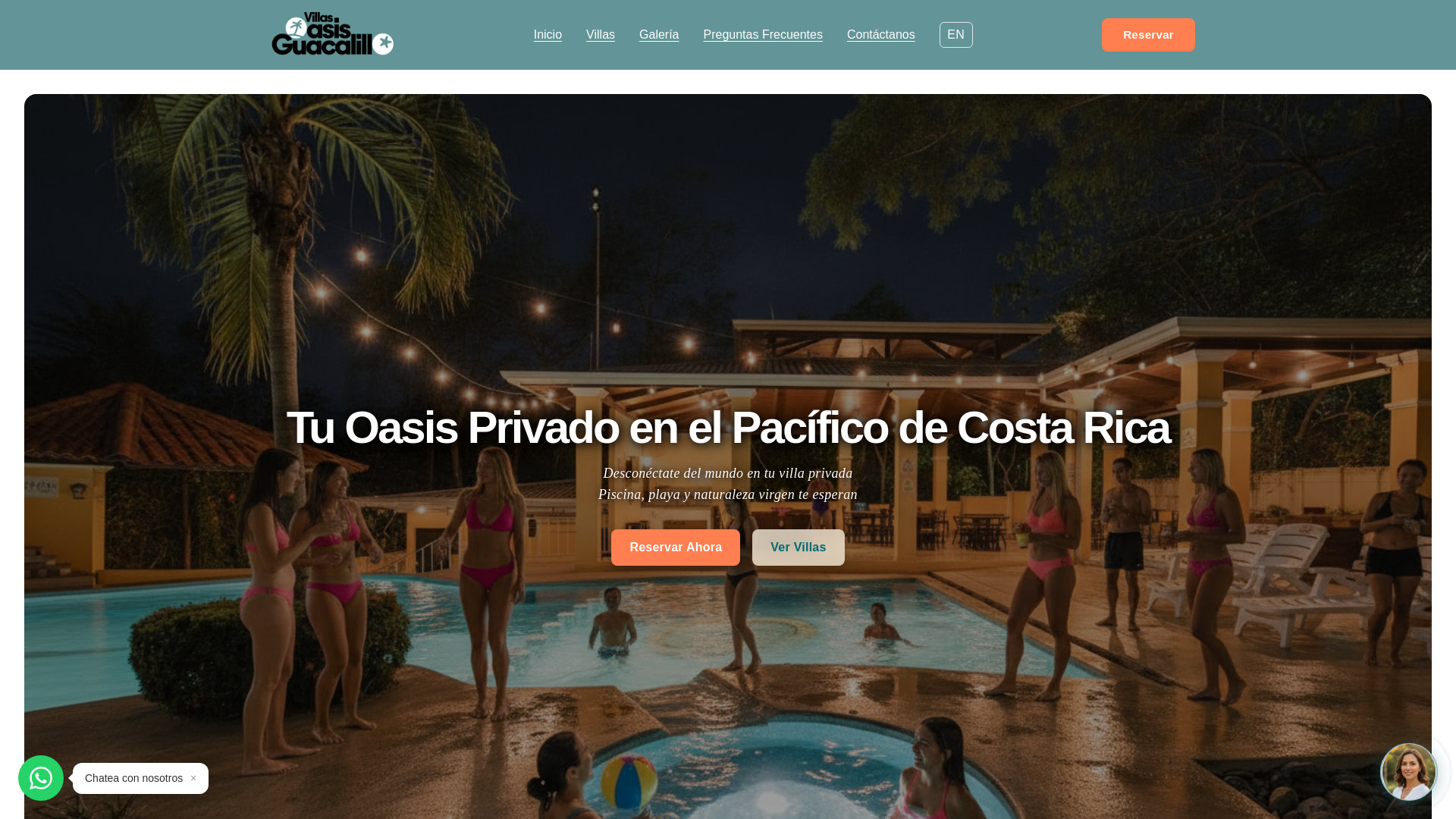 website screenshot of https://villas-oasis-guacalillo-ddb.pages.dev/