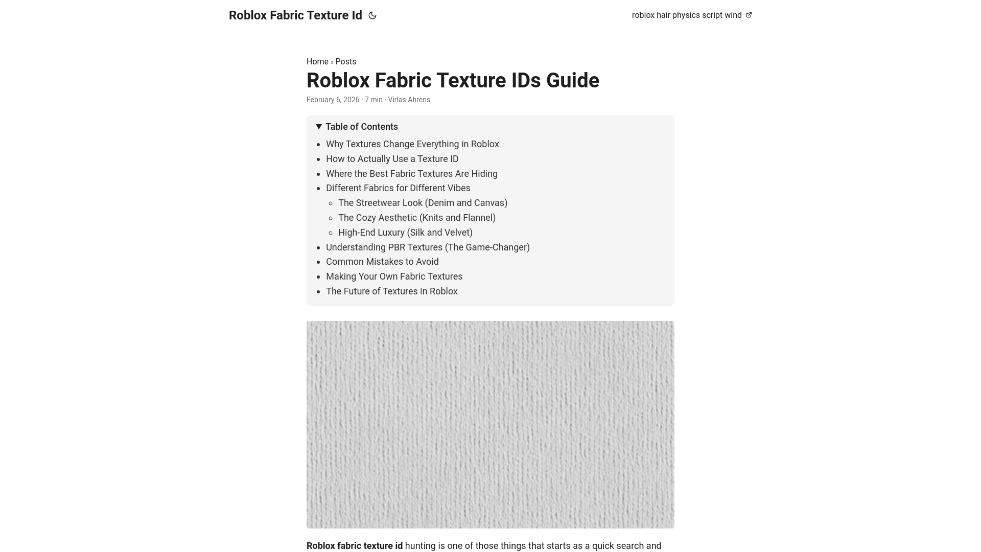 website screenshot of https://robloxfabrictextureid.pages.dev/