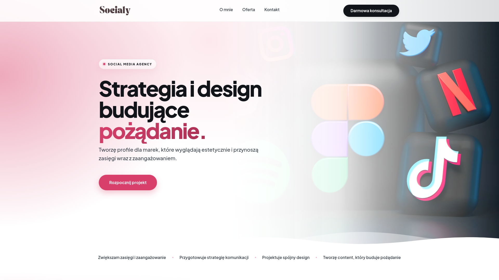 website screenshot of https://socialylab.pl/