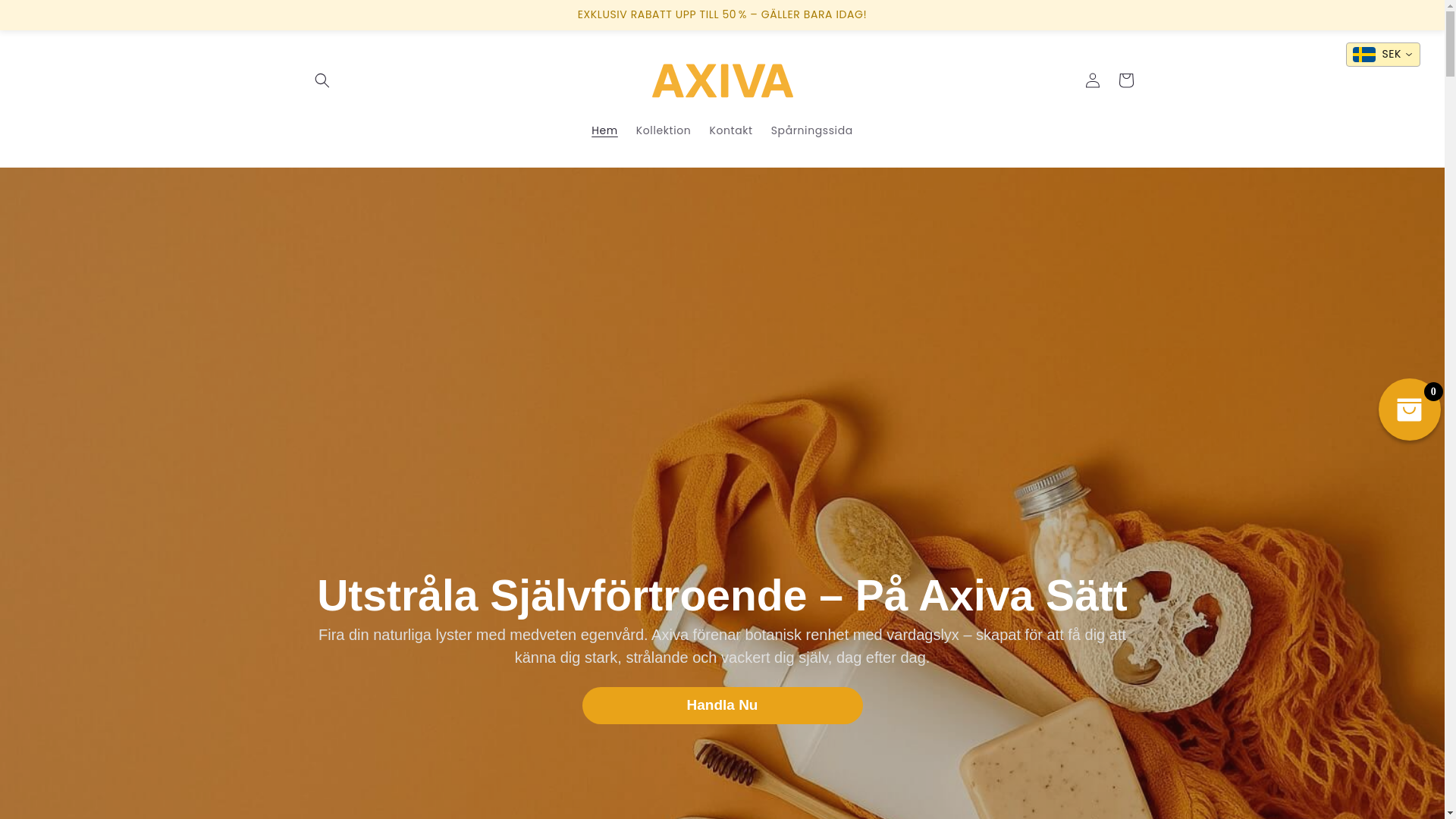website screenshot of https://axivascandi.se/
