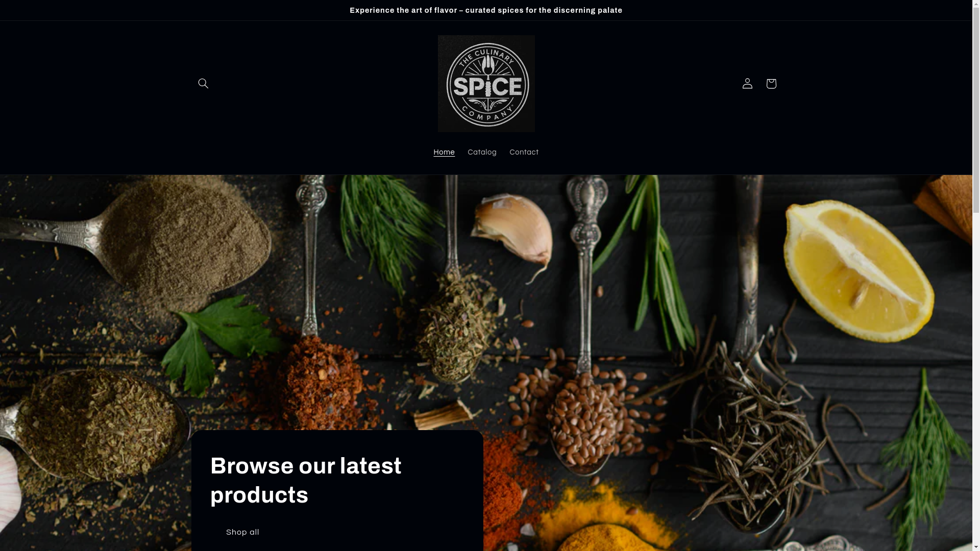 website screenshot of https://culinaryspicecompany.com/