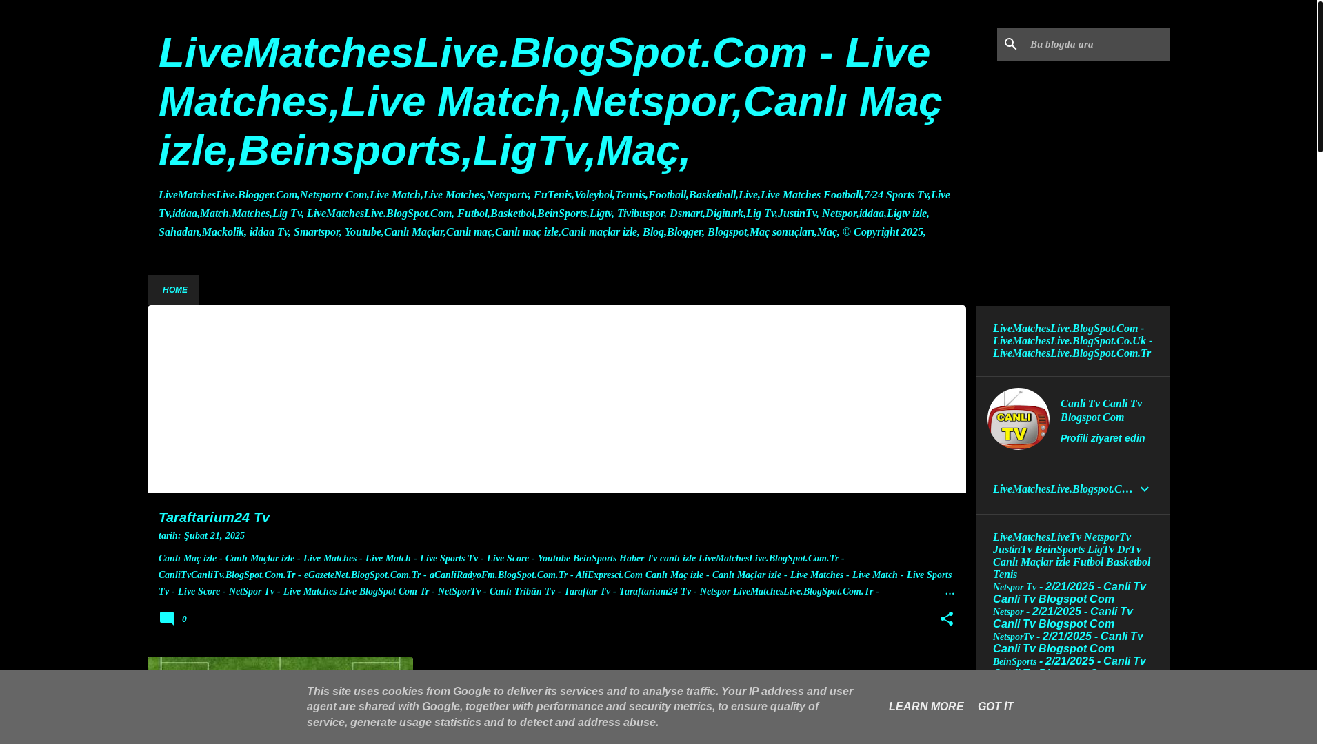 website screenshot of https://livematcheslive.blogspot.com.tr