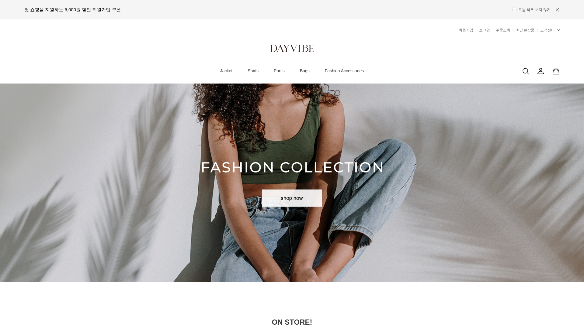 website screenshot of https://dayvibe.kr/