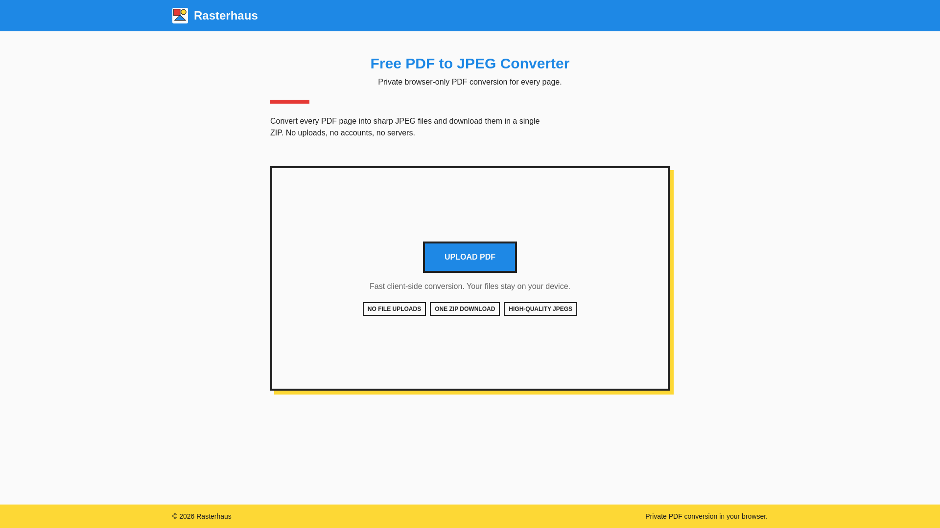 website screenshot of https://rasterhaus.tech/
