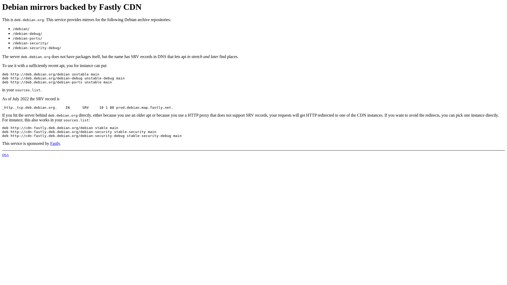 website screenshot of https://deb.debian.org