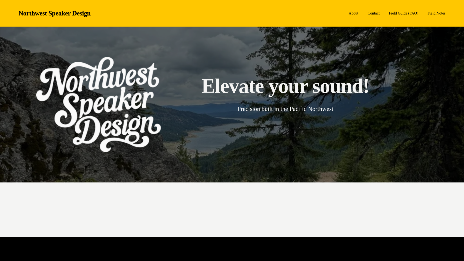 website screenshot of https://nwspeakerdesign.com