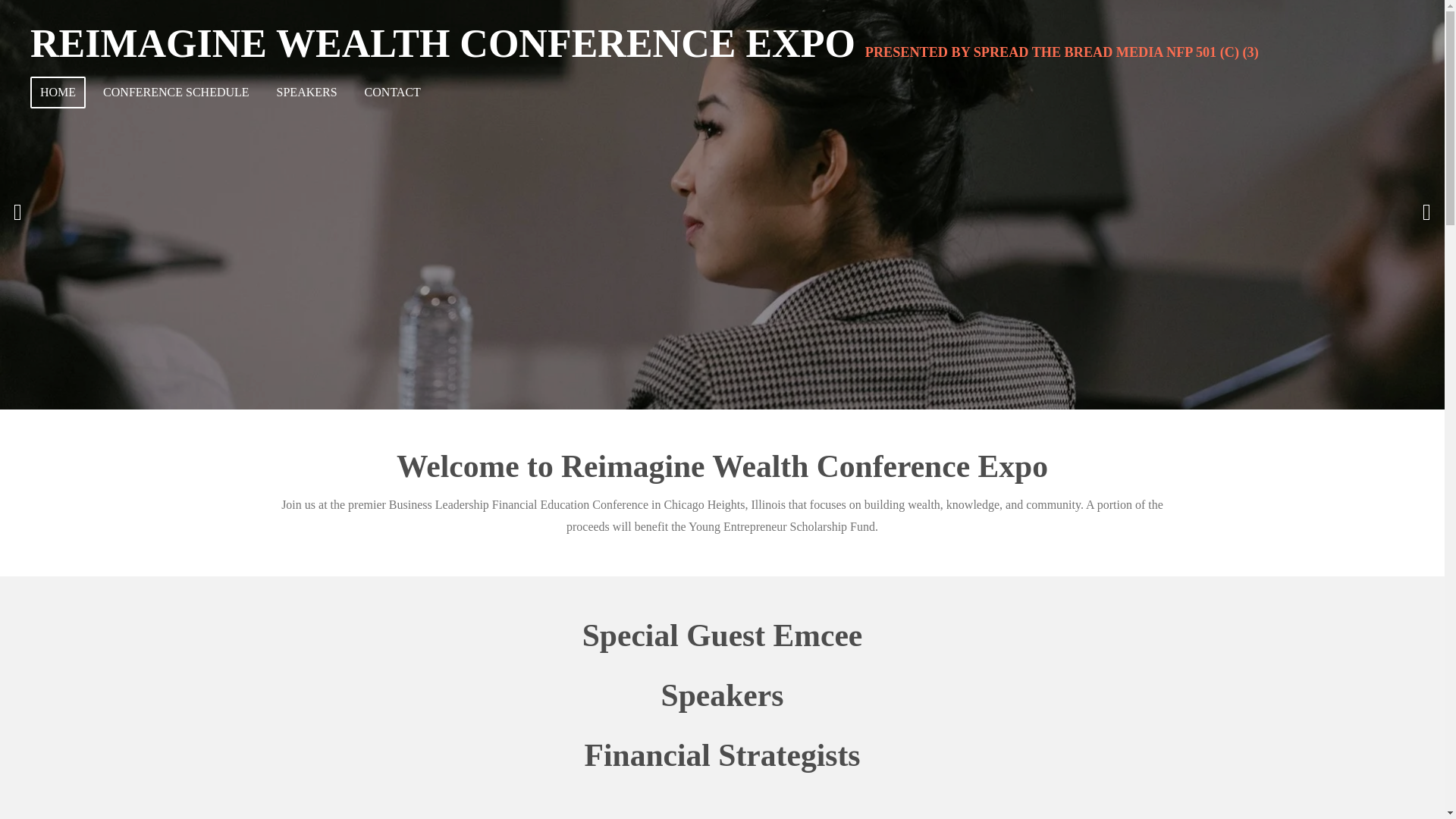 website screenshot of https://reimaginewealthconferenceandexpo.com/