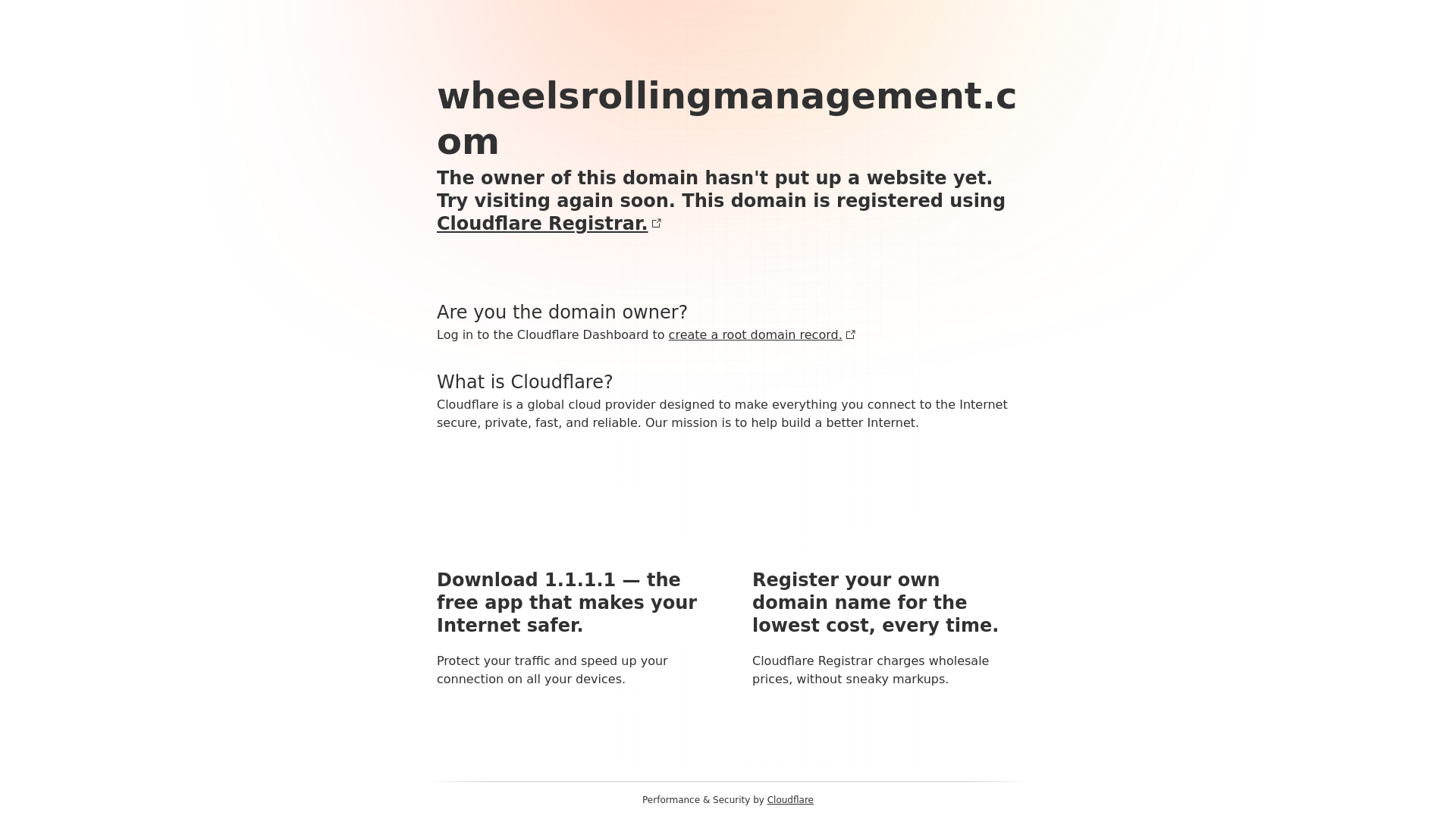 website screenshot of https://wheelsrollingmanagement.com/
