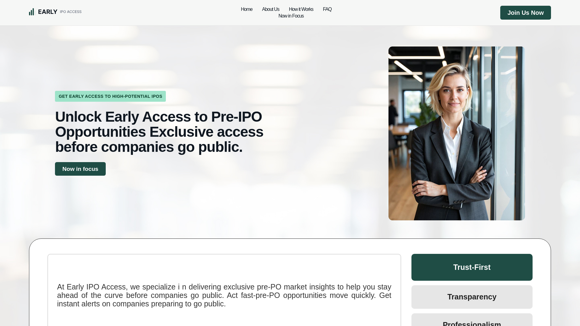 website screenshot of https://preipo-stocks.com