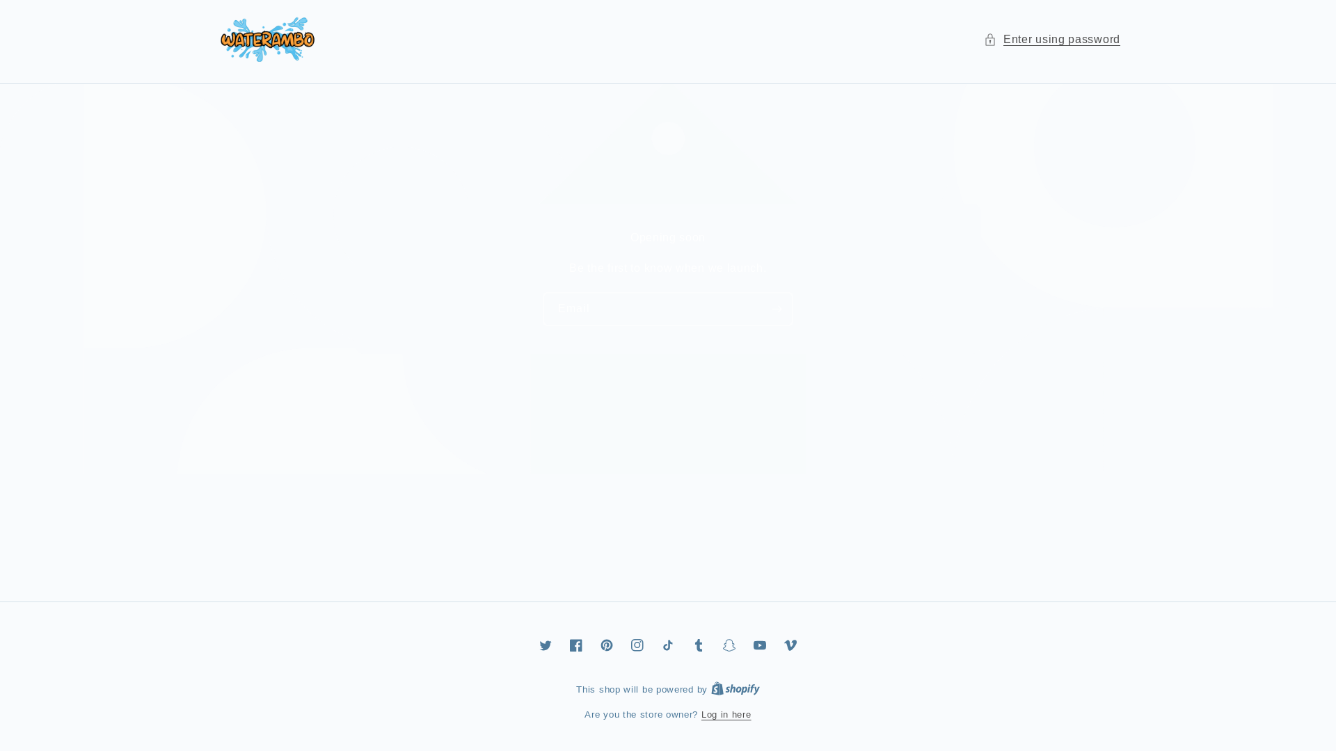 website screenshot of https://waterambo.com/