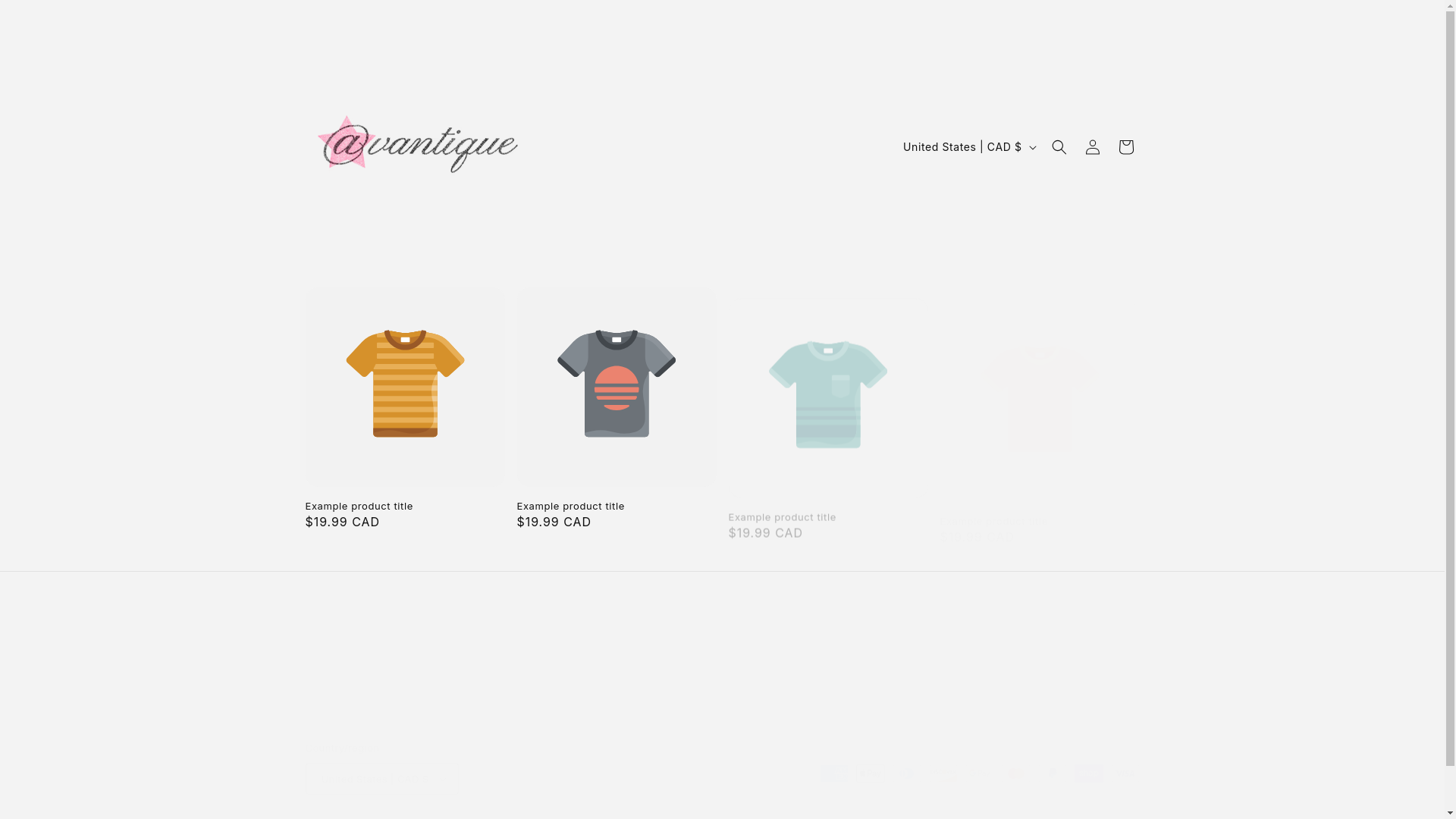 website screenshot of https://avantique.ca/
