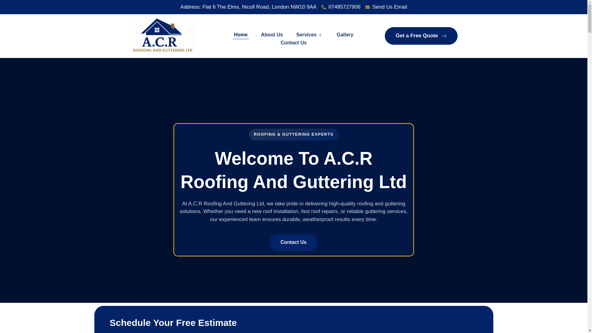 website screenshot of https://acrroofingandhomeimprovementsltd.co.uk/