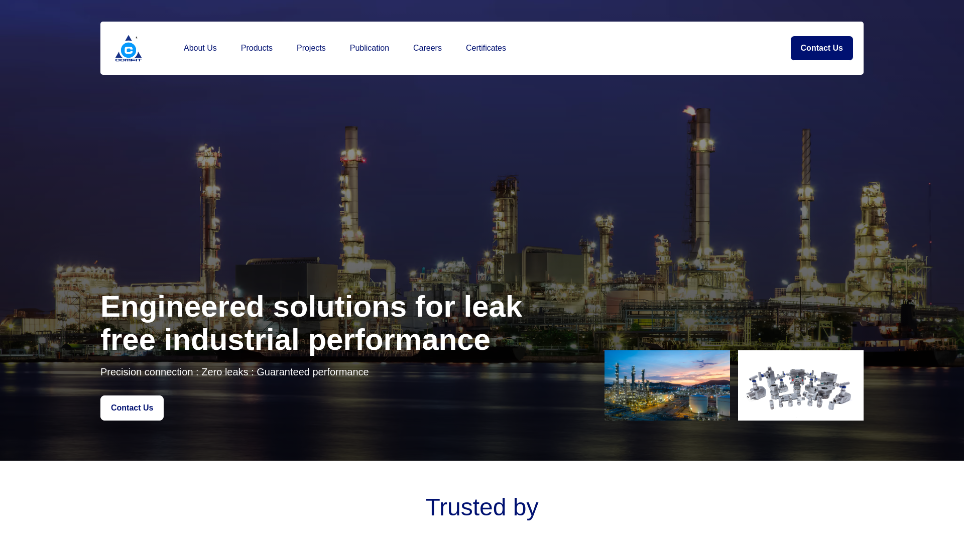 website screenshot of https://com-fit.com