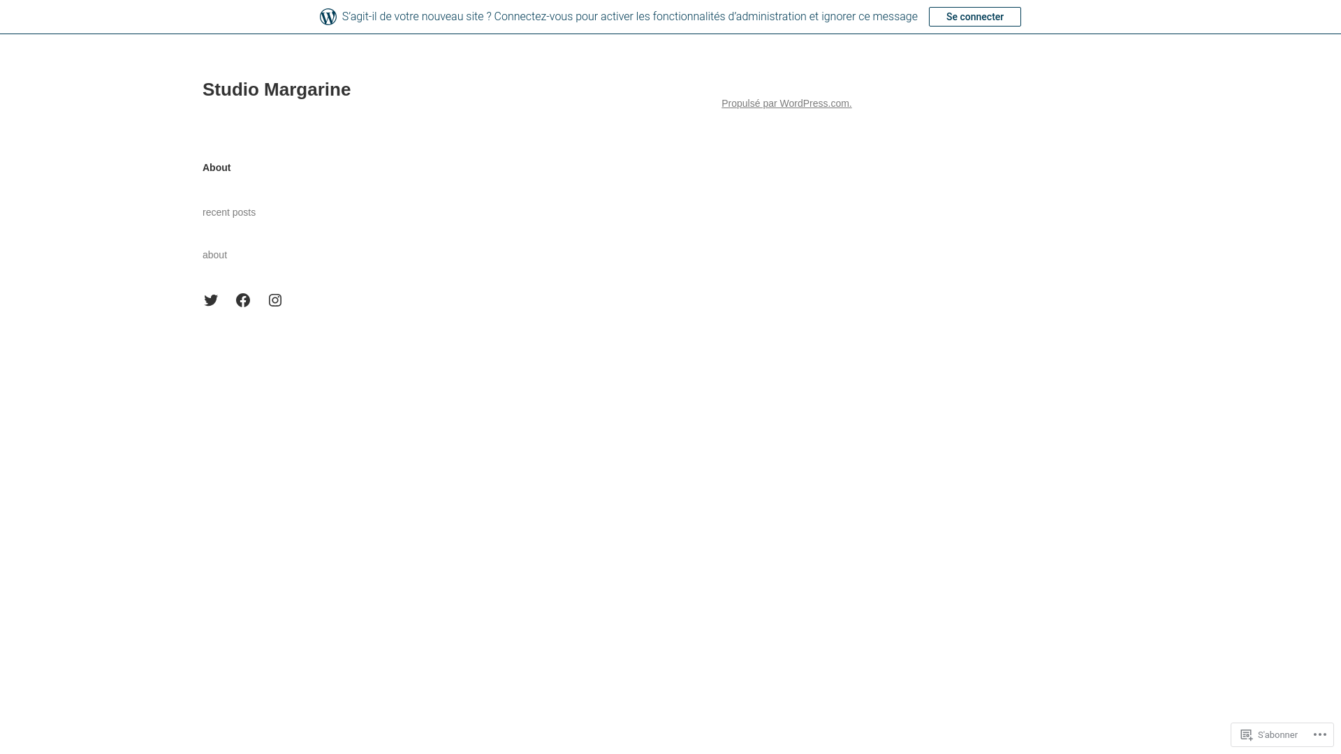 website screenshot of https://studiomargarine.com/