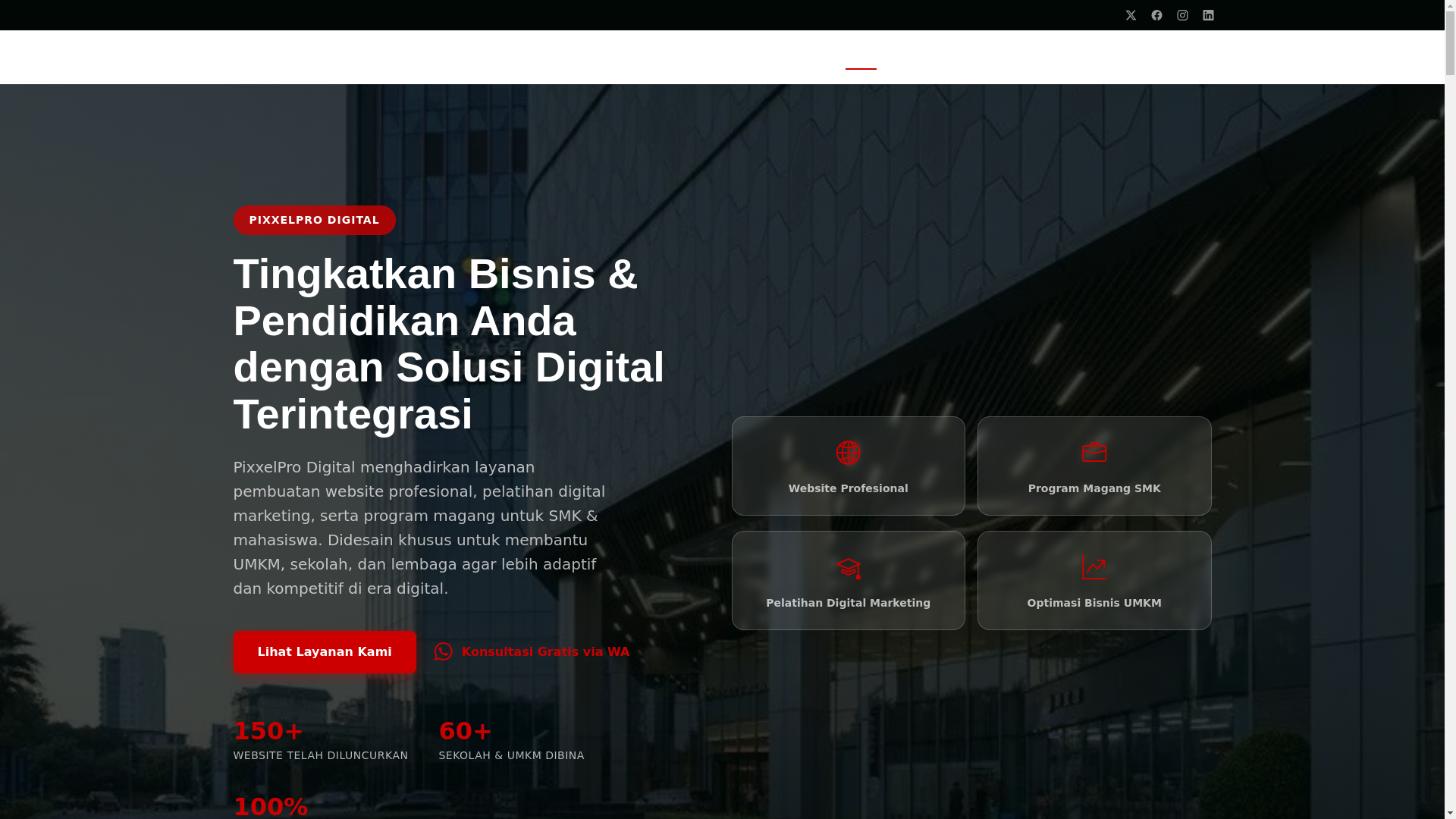 website screenshot of https://pixxelweb.pages.dev/