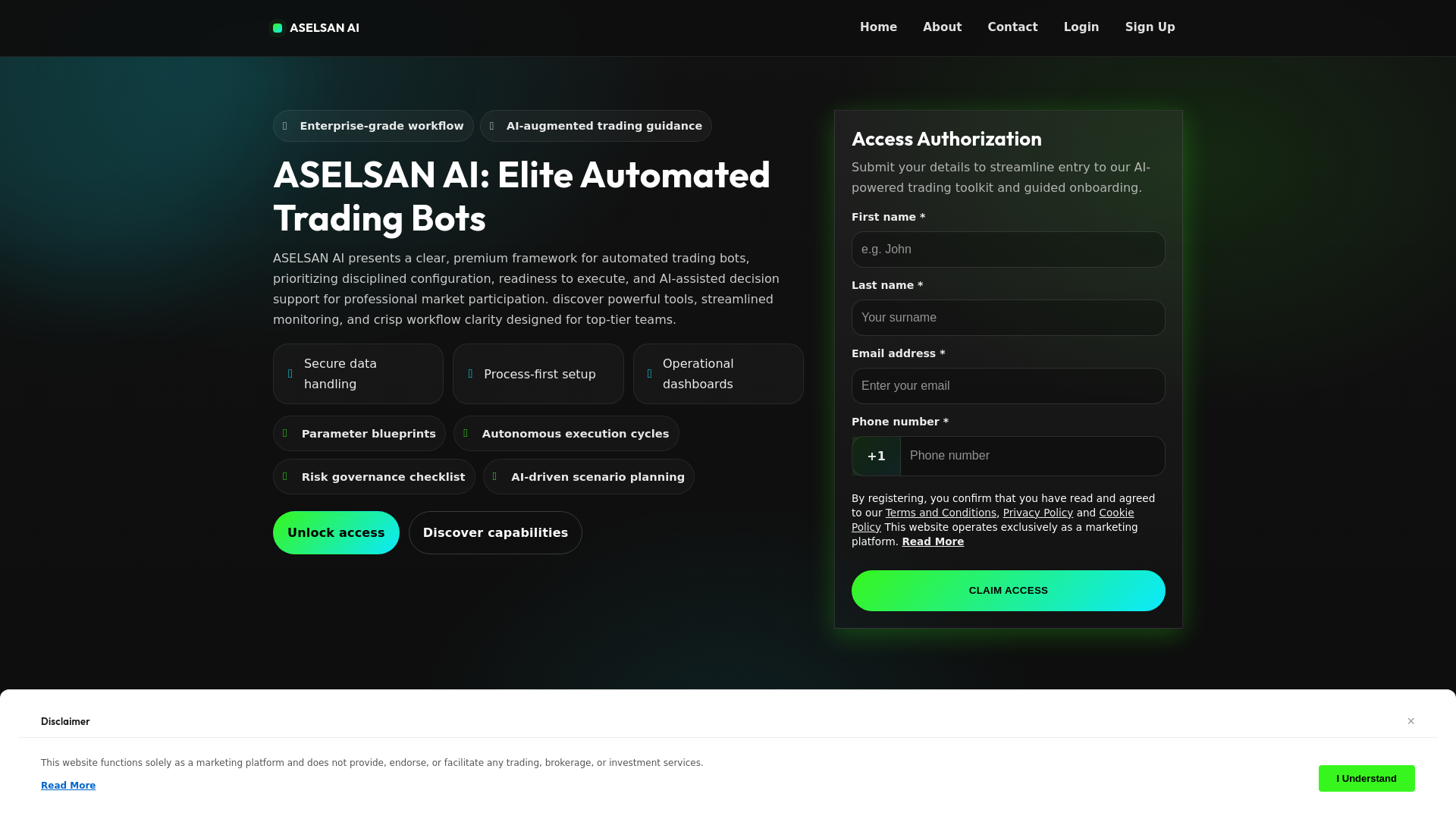 website screenshot of https://aselsanai.digital/