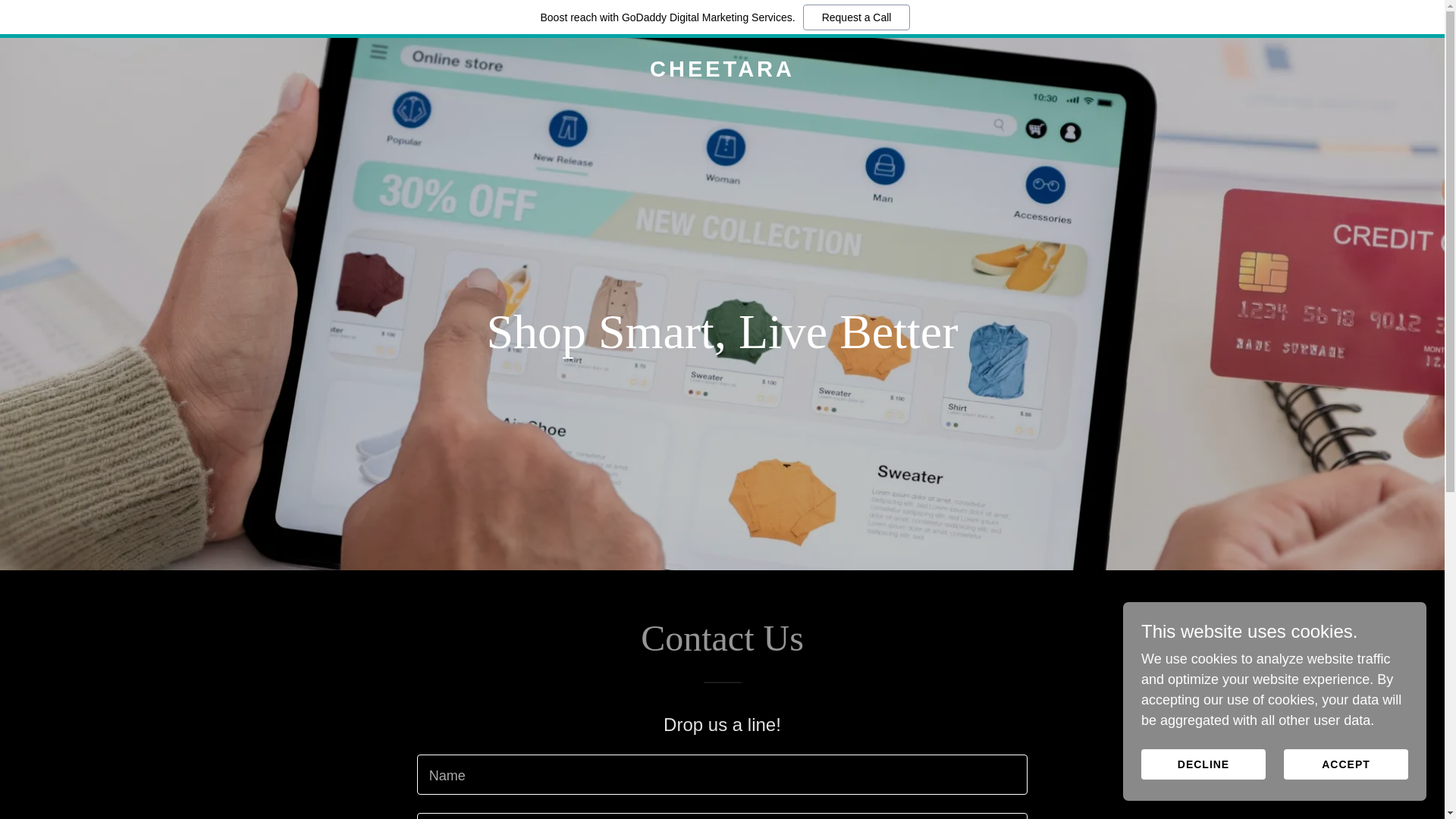 website screenshot of https://cheetara.eu/