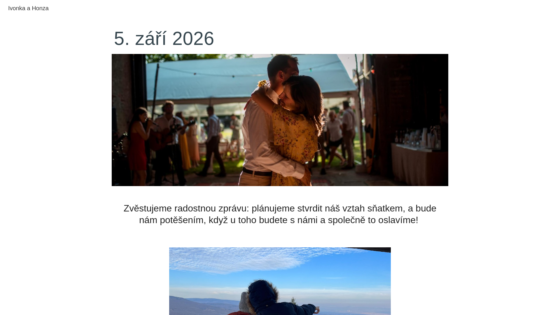 website screenshot of https://ivonkahonza.cz/